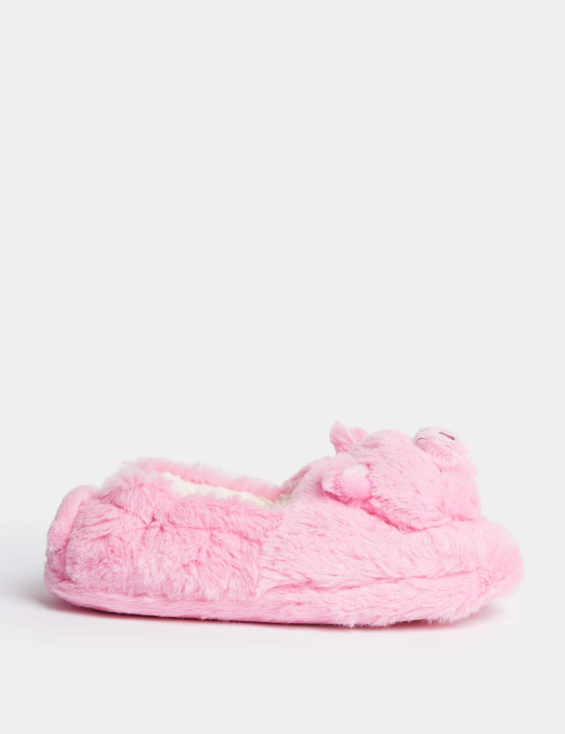 Kids Percy Pig Slippers (4 Small - 6 Large) - Pink, Pink