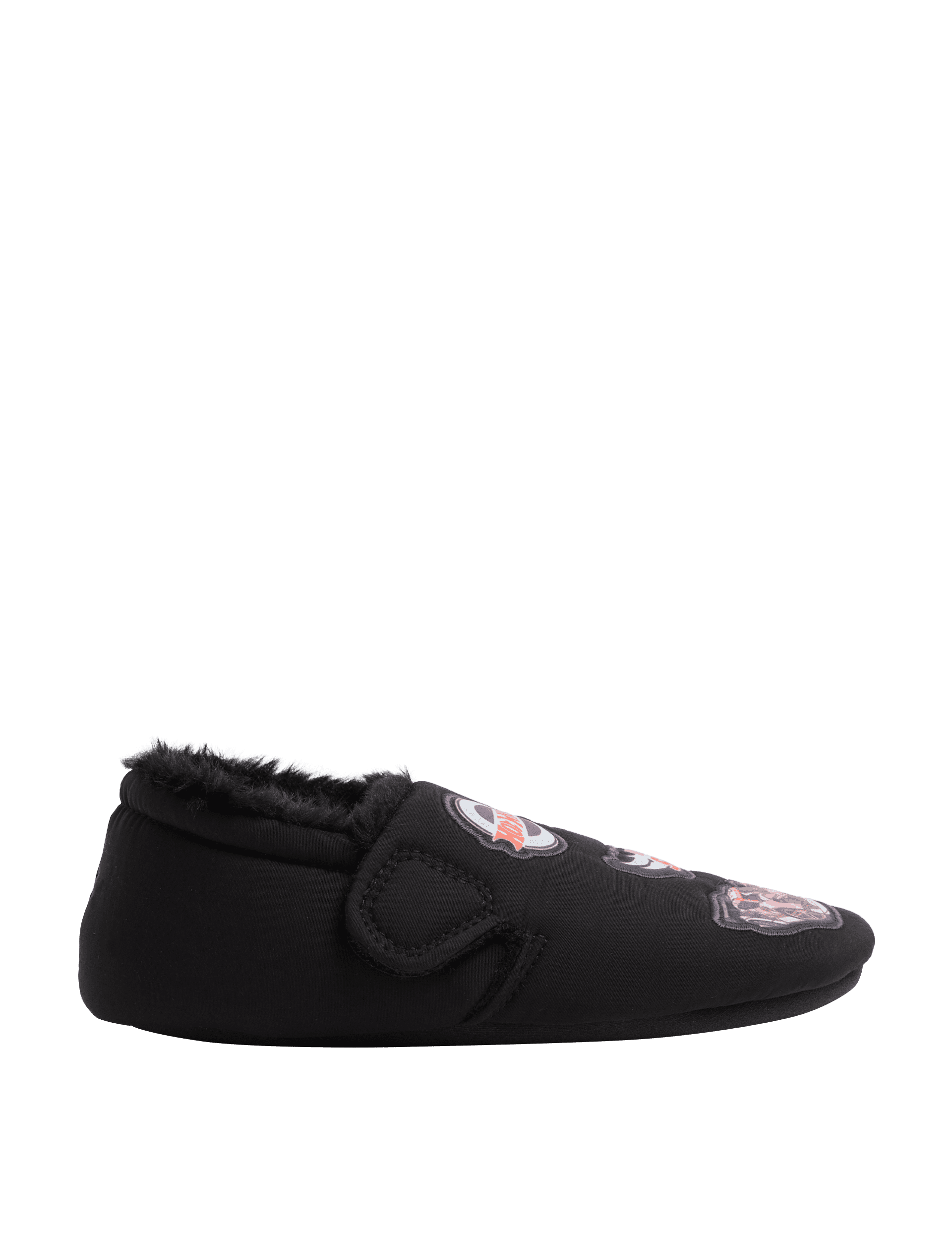 M&S Collection Kids Hot Wheels Riptape Slippers (4 Small - 13 Small) - 11 S - Black Mix, Black Mix