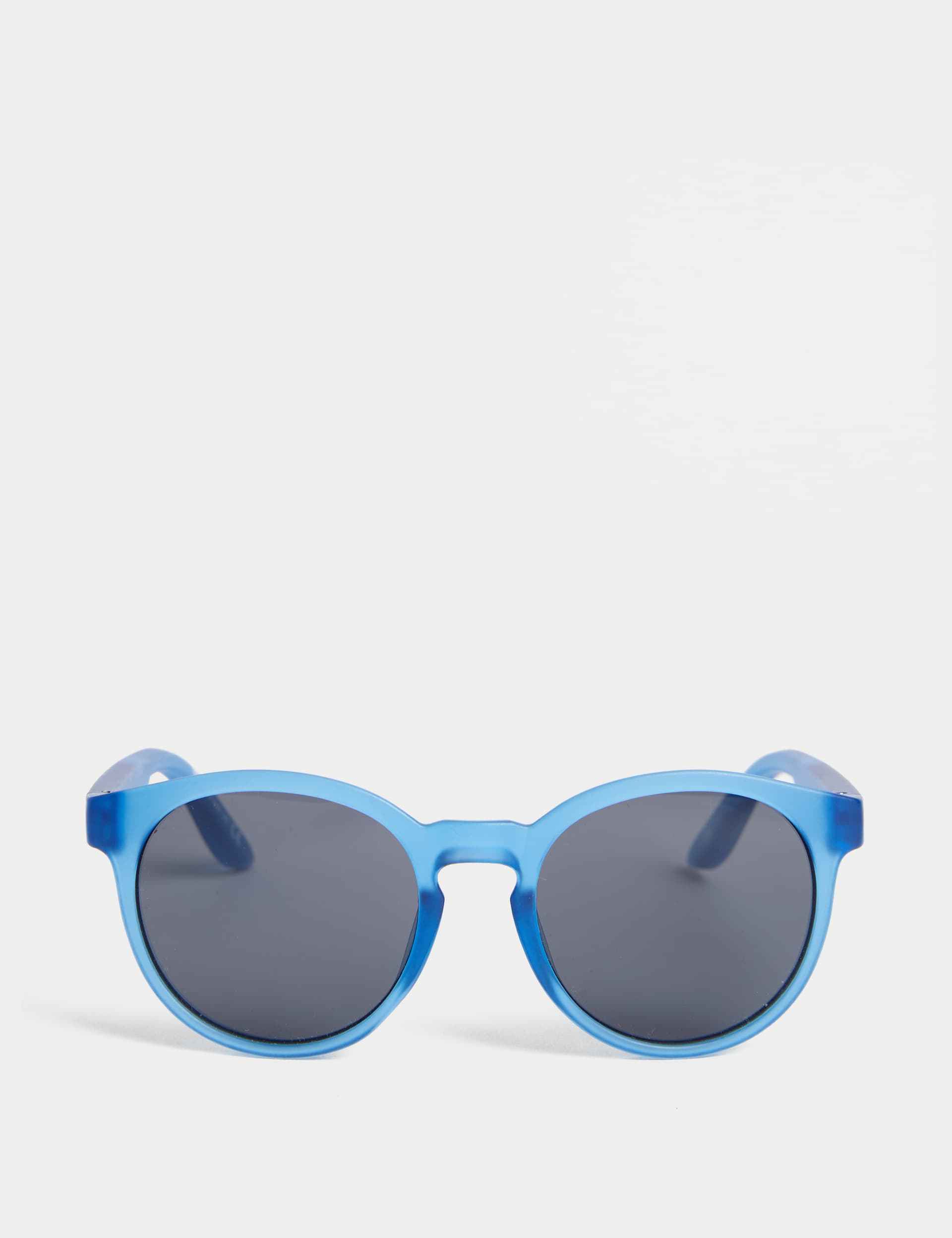 M&S Kids Plain Round Sunglasses - M-L - Blue, Blue