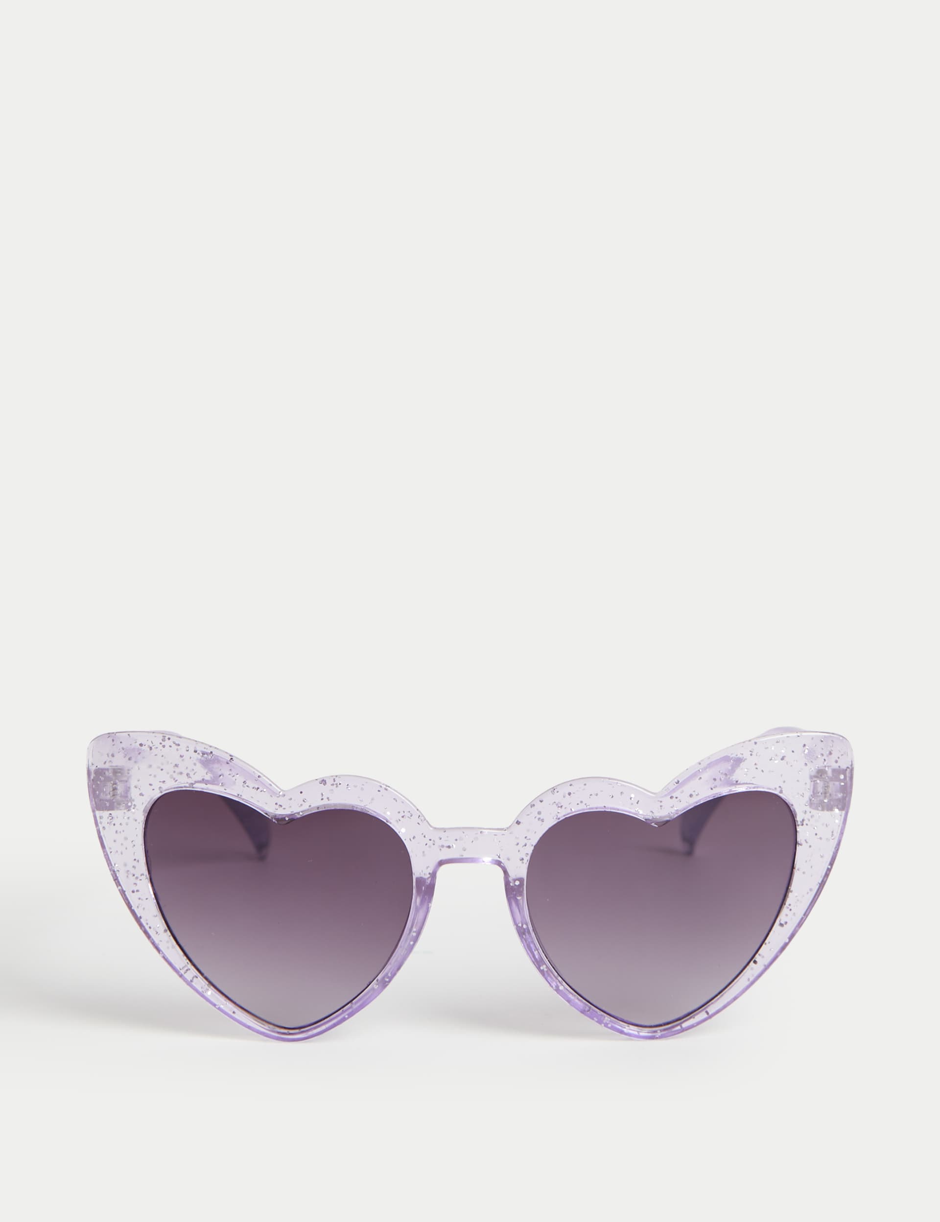 M&S Kids Heart Glitter Sunglasses (S-L) - M-L - Purple, Purple