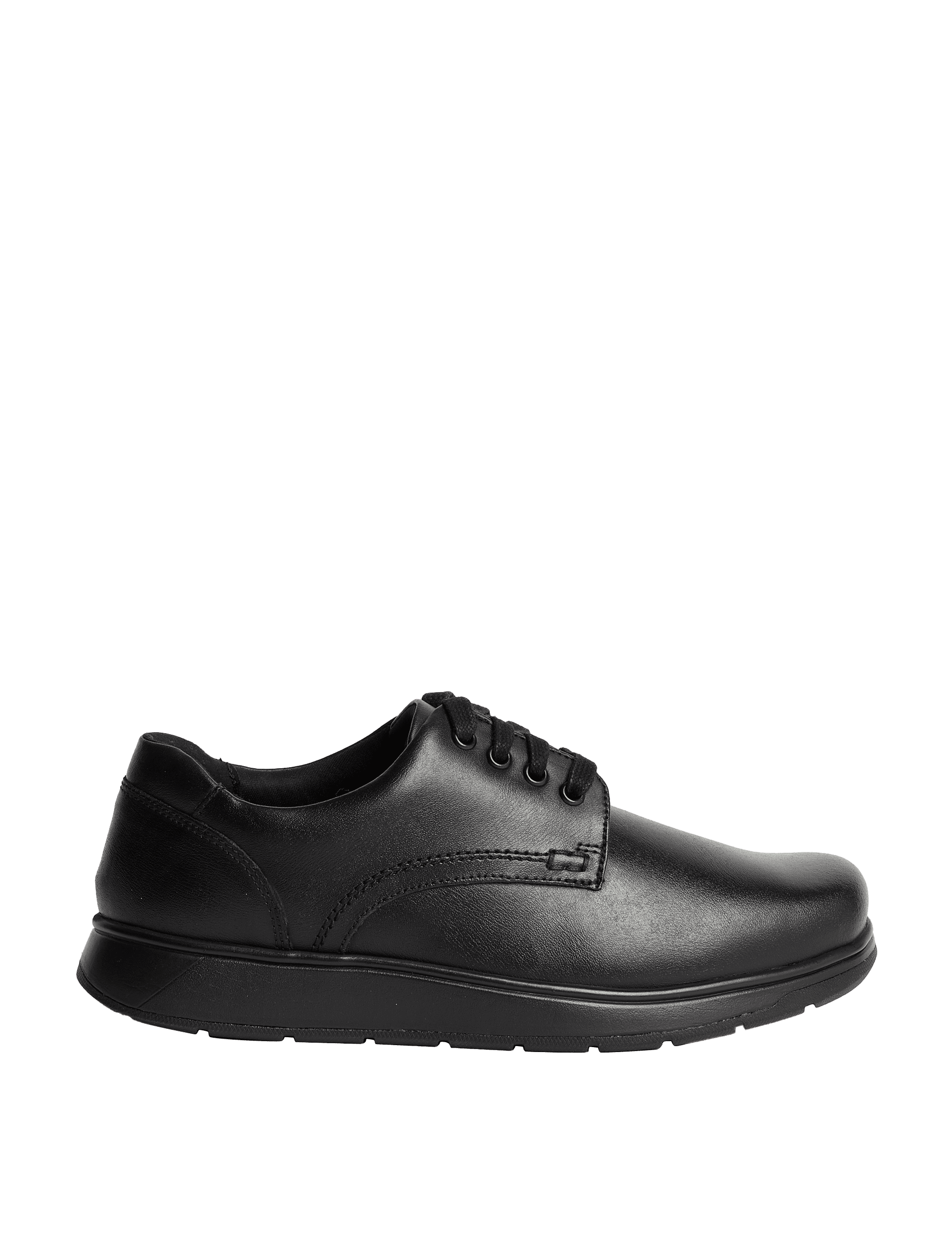 M&S Collection Kids Leather School Shoes (13 Small - 9 Large) - 2.5 LWDE - Black, Black