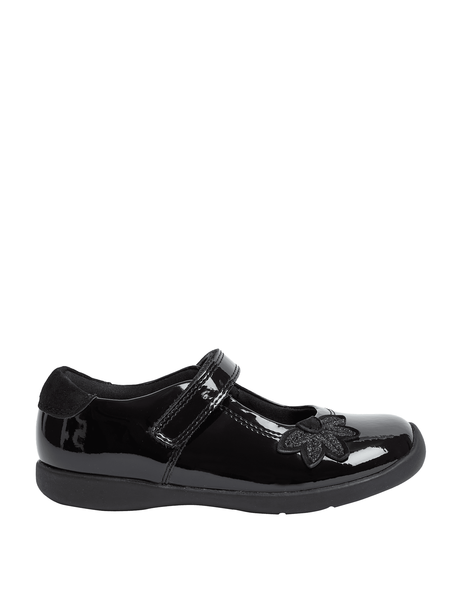 M&S Collection Kids Patent Leather School Shoes (8 Small - 1 Large) - 1.5 LSTD - Black, Black