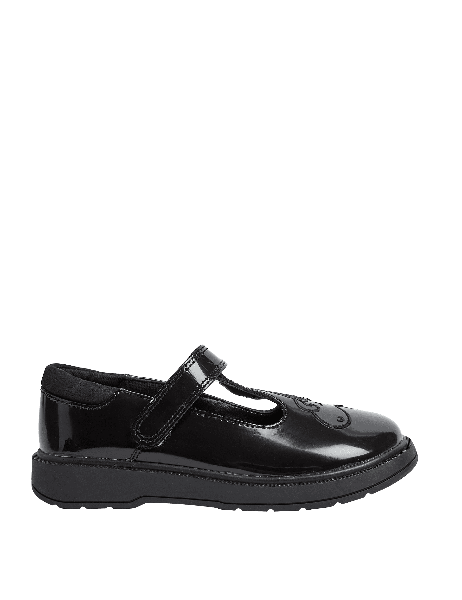 M&S Collection Kids Leather Unicorn School Shoes (8 Small - 2 Large) - 9.5 SSTD - Black, Black