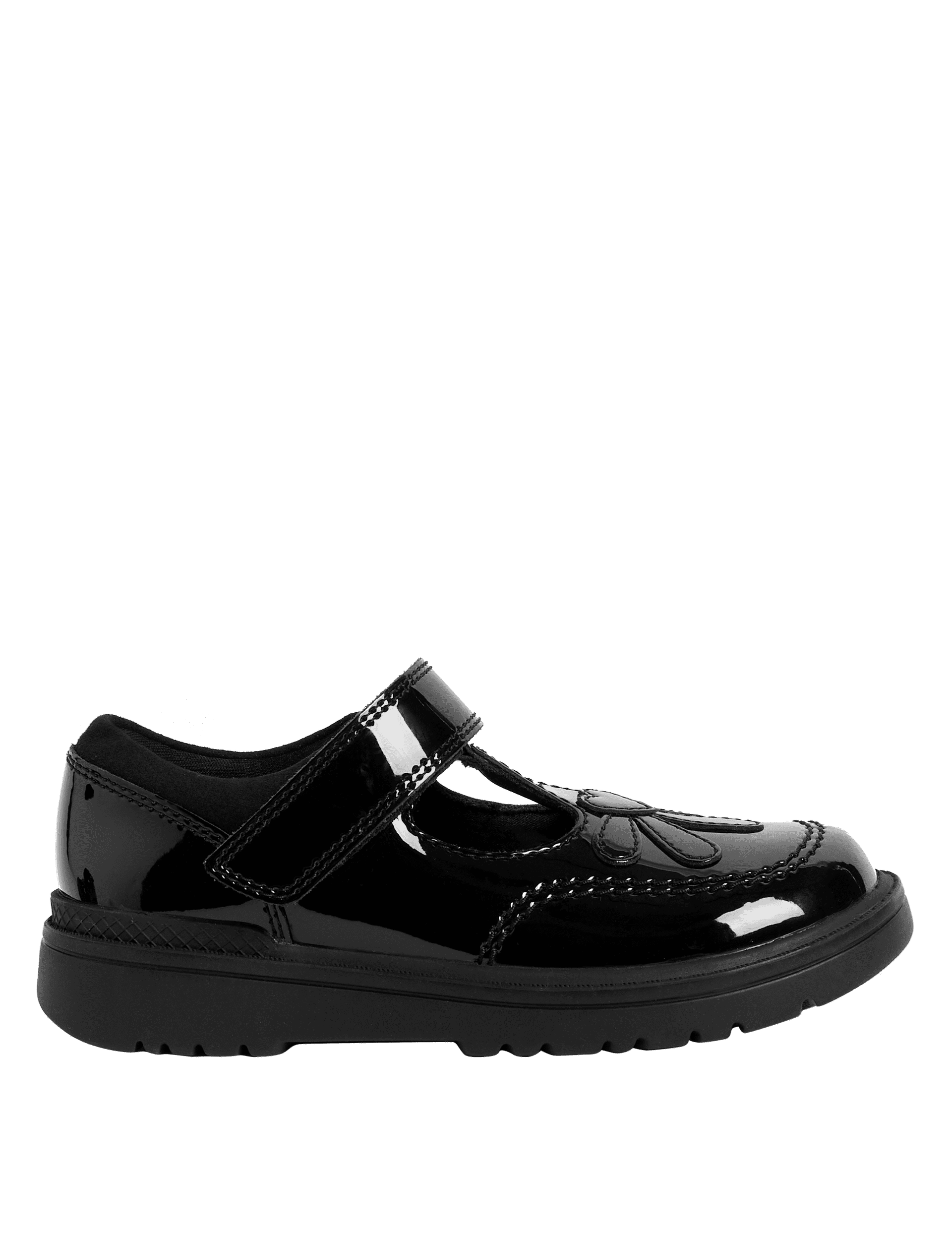 M&S Collection Kids Patent Leather School Shoes (8 Small - 2 Large) - 2 LWDE - Black, Black