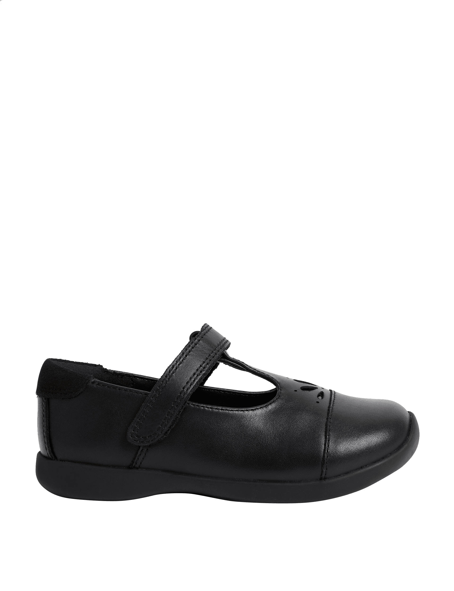 M&S Collection Kids Brogue Detail Leather School Shoes (8 Small - 2 Large) - 11.5SSTD - Black, Black