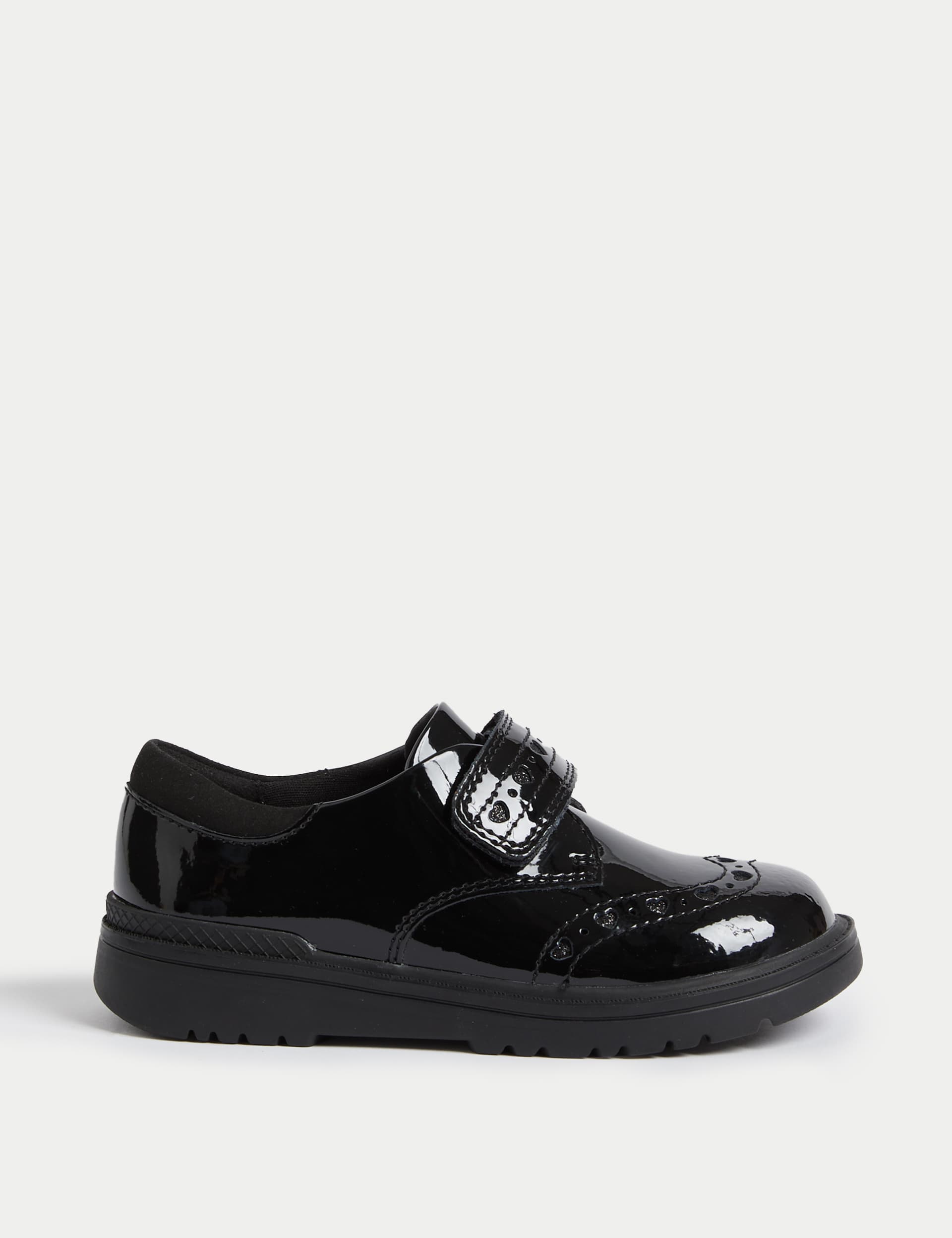 M&S Kids Patent Leather School Shoes (8 Small - 2 Large) - 11 SSTD - Black, Black