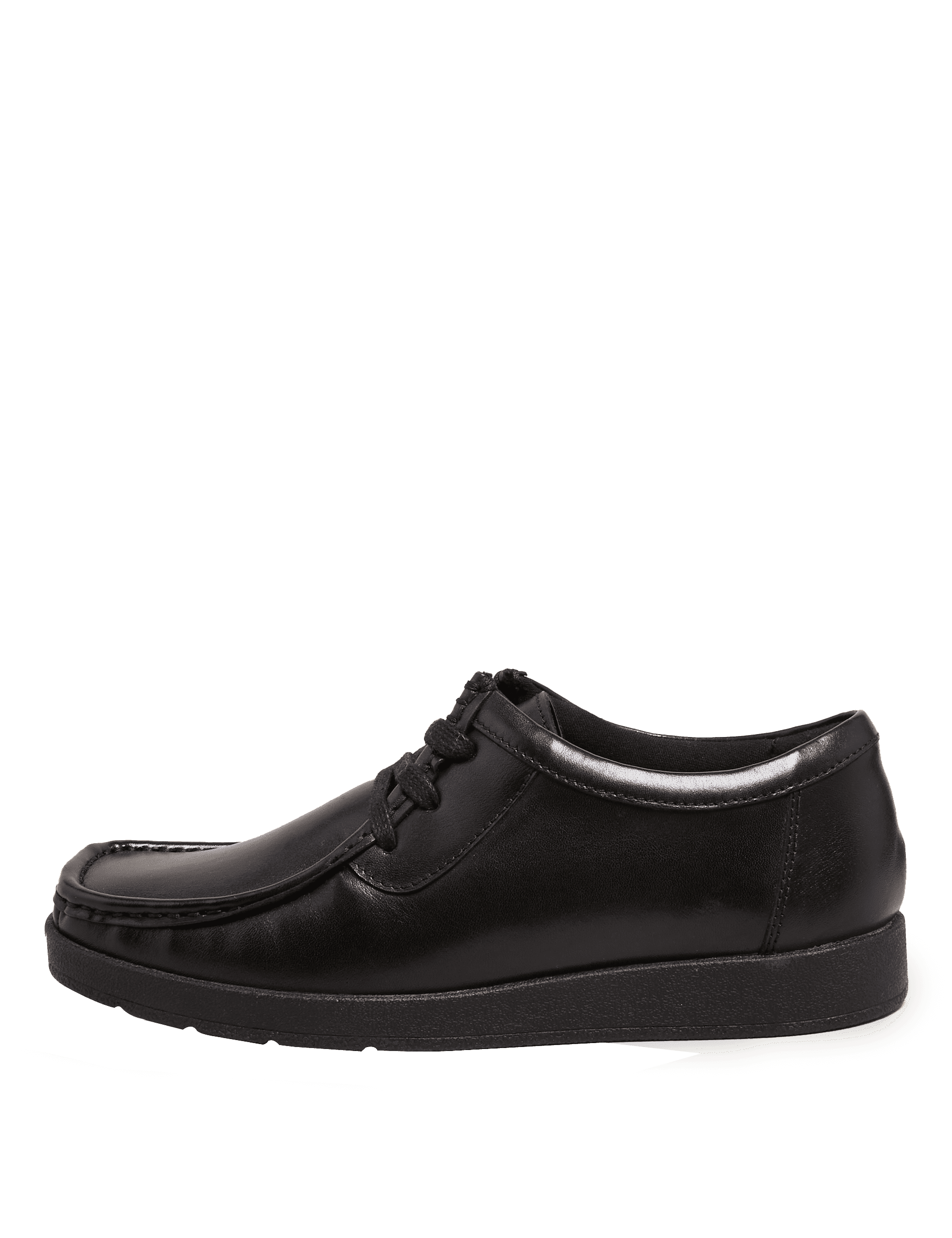 M&S Collection Kids Leather Lace School Shoes (13 Small - 9 Large) - 13.5SSTD - Black, Black