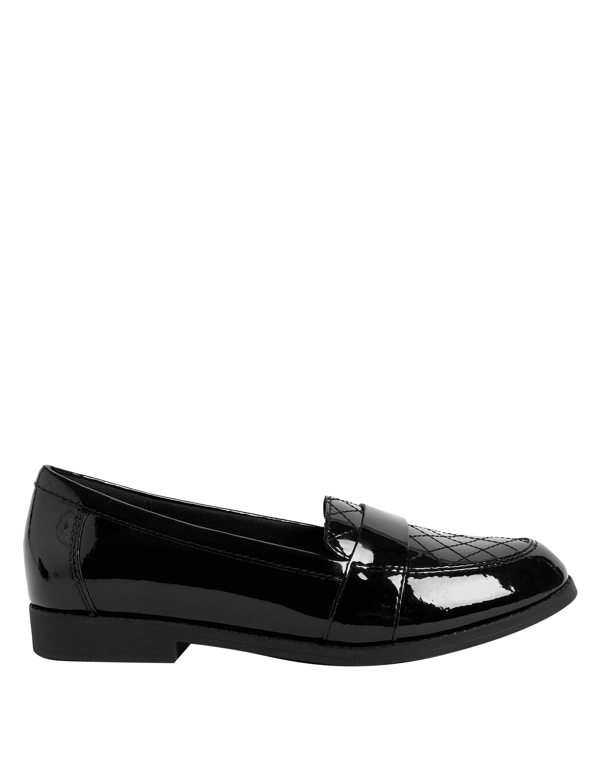 M&S Collection Kids Patent School Loafers (2 Large - 7 Large) - 5 LSTD - Black, Black