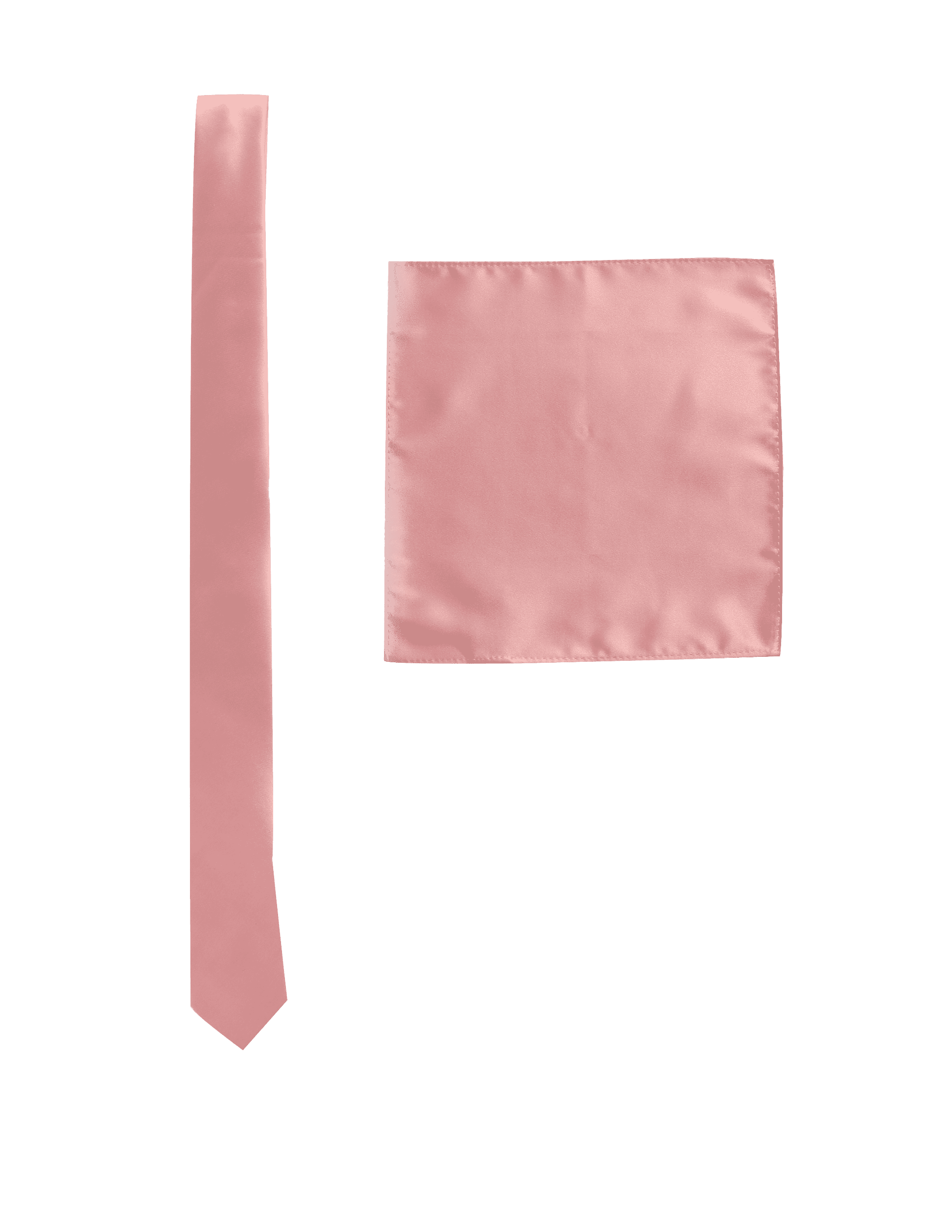 M&S Collection Kids Skinny Tie & Pocket Square Set (SM-ML) - S-M - Dusty Pink, Dusty Pink