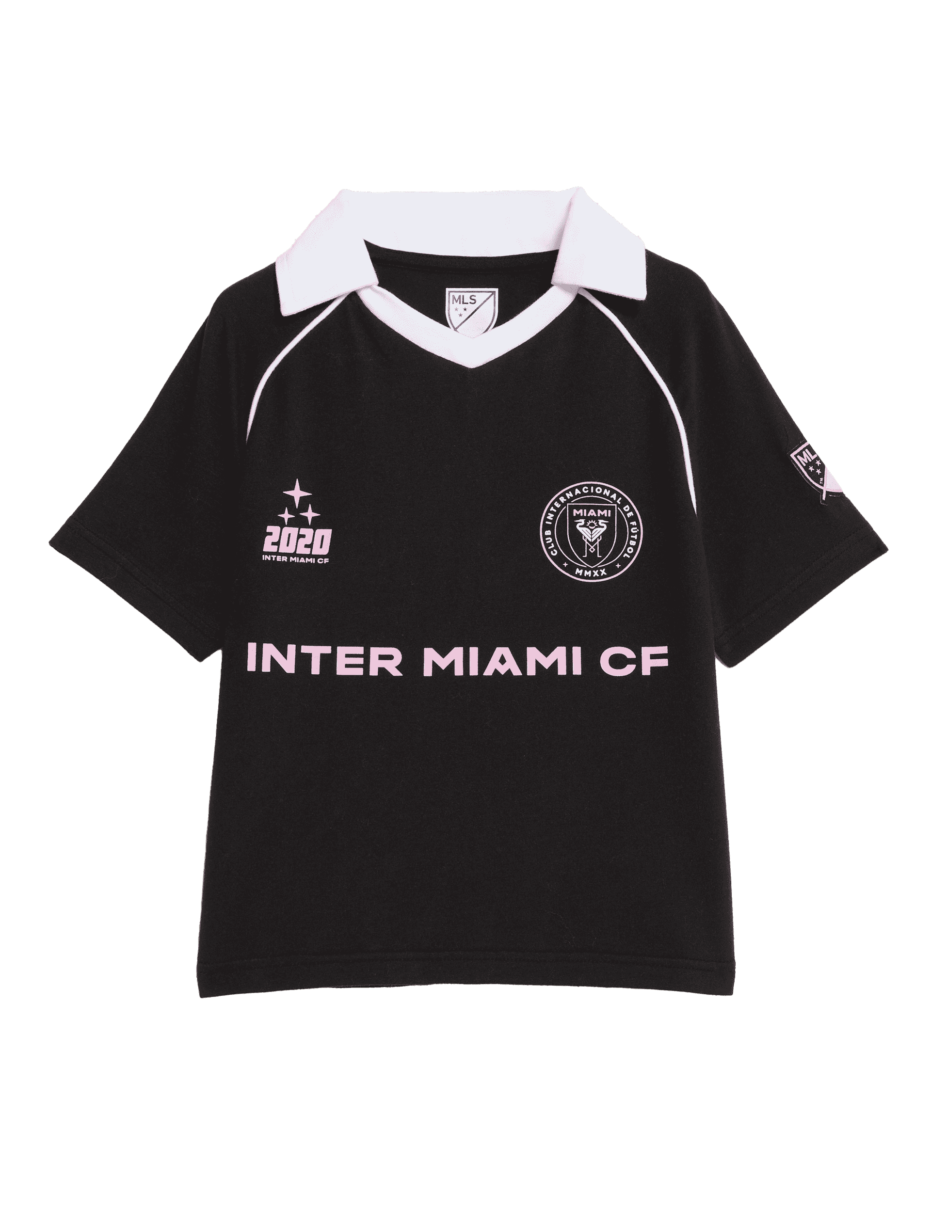 M&S Collection Girls Cotton Rich Inter Miami MLS T-Shirt (6-16 Yrs) - 9-10Y - Black Mix, Black Mix