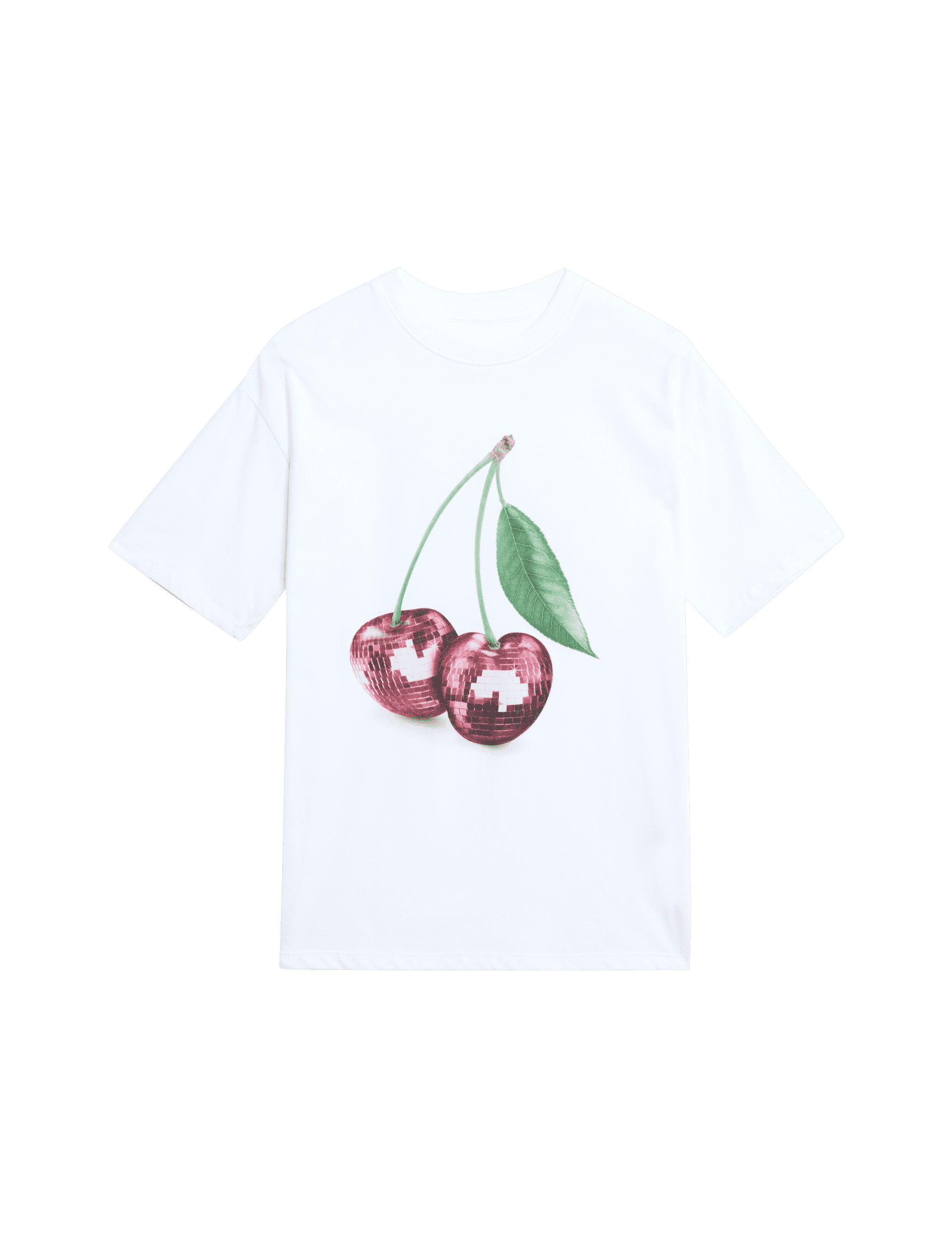 M&S Collection Girls Pure Cotton Disco Cherry Print T-Shirt (6-16 Yrs) - 15-16 - Ivory, Ivory