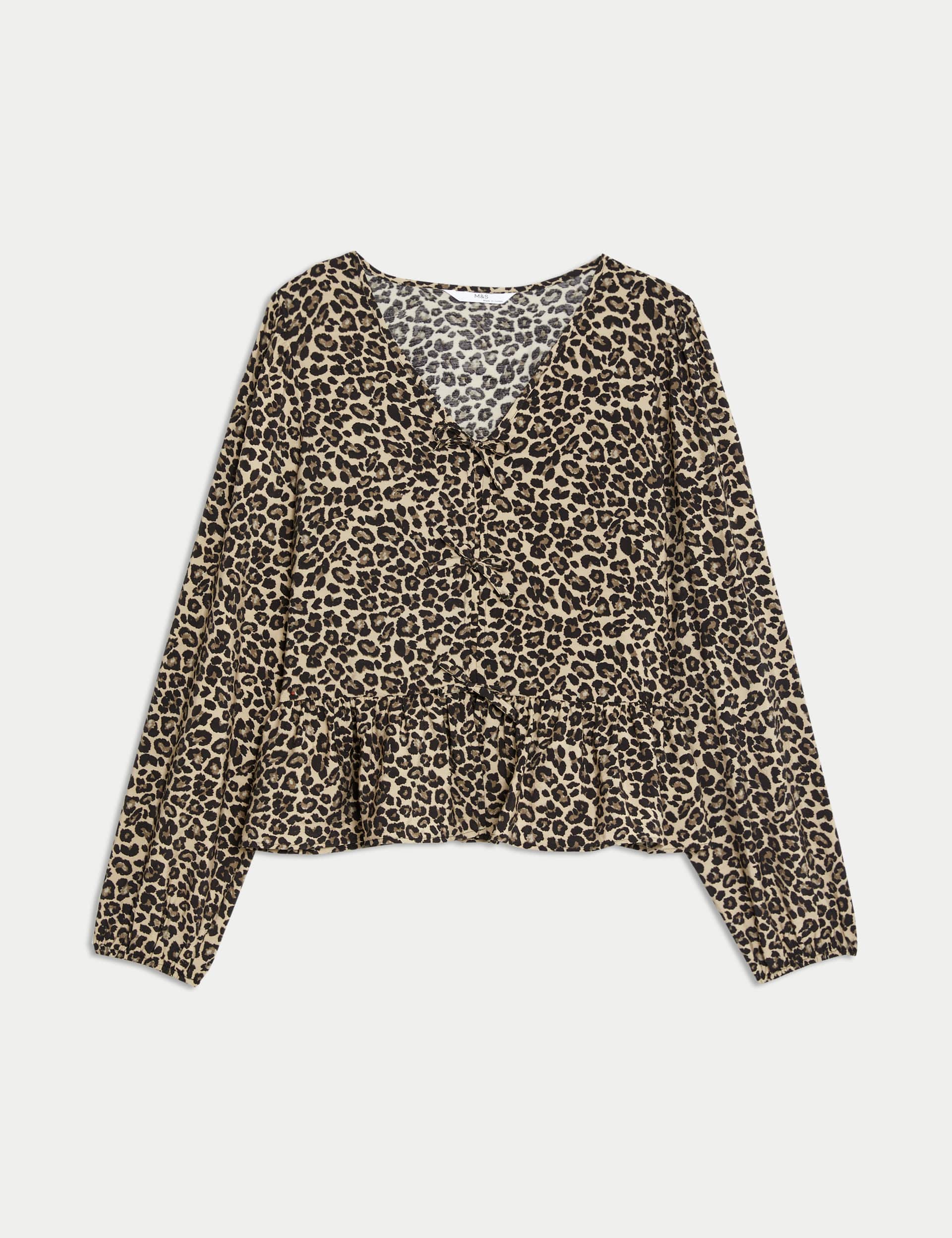 M&S Girls Animal Print Top (6-16 Yrs)