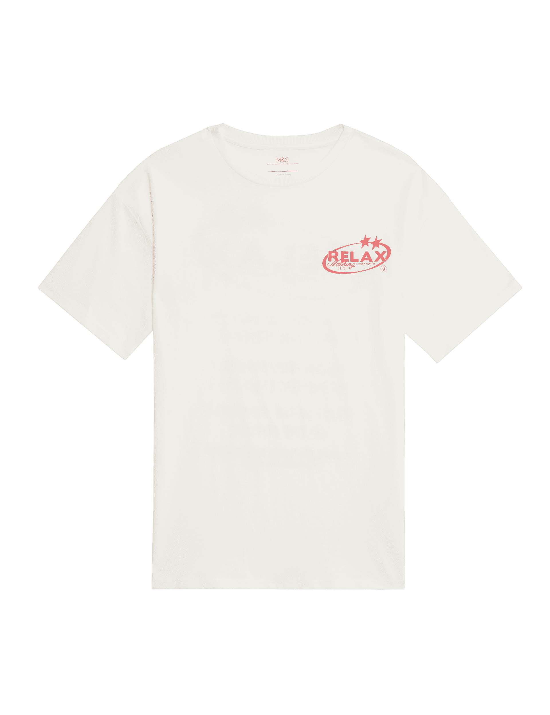 M&S Collection Girls Pure Cotton Graphic T-Shirt (6-16 Yrs) - 11-12 - Ivory, Ivory