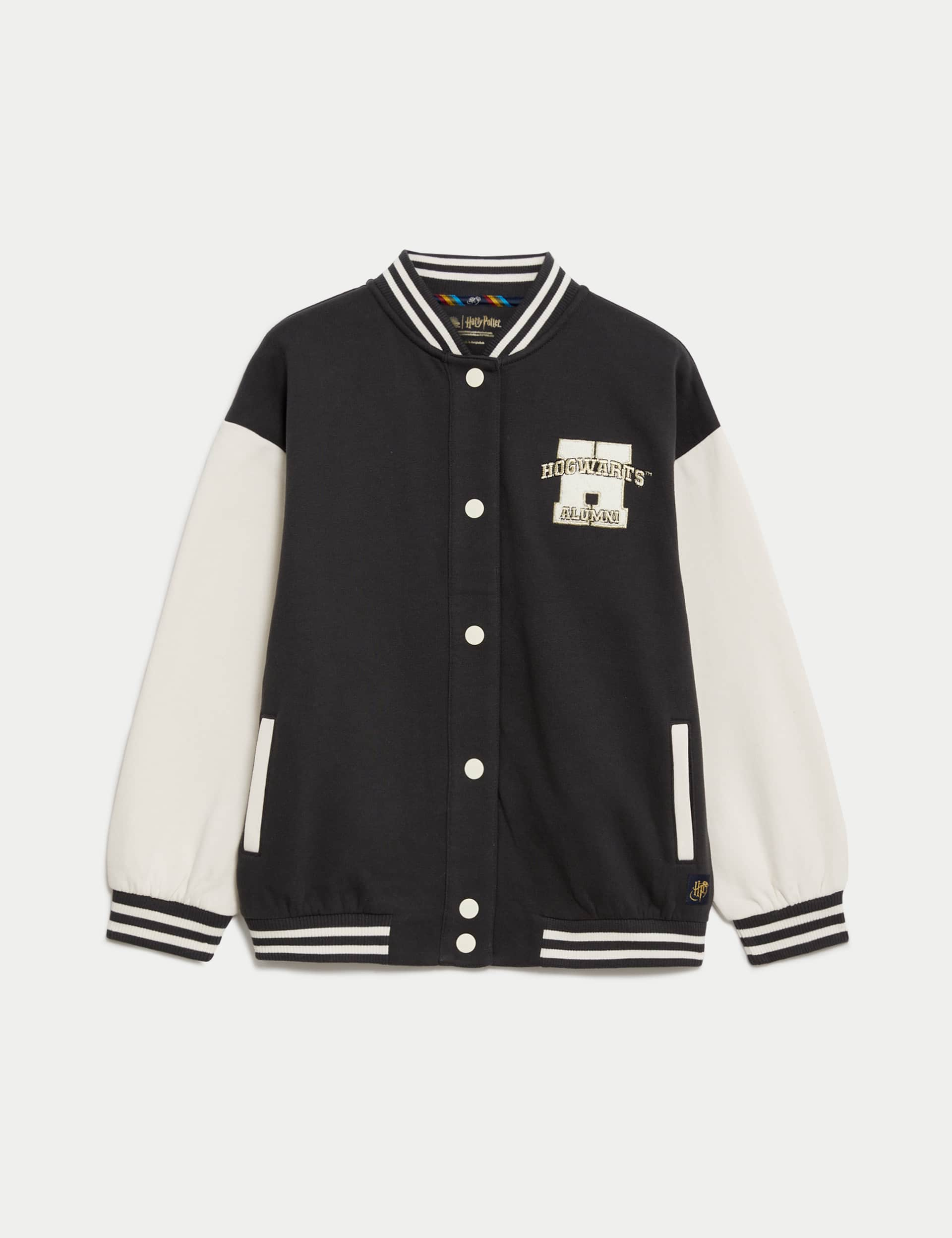 M&S Cotton Rich Harry Potter Bomber (6-16 Yrs) - 14-15 - Charcoal Mix, Charcoal Mix