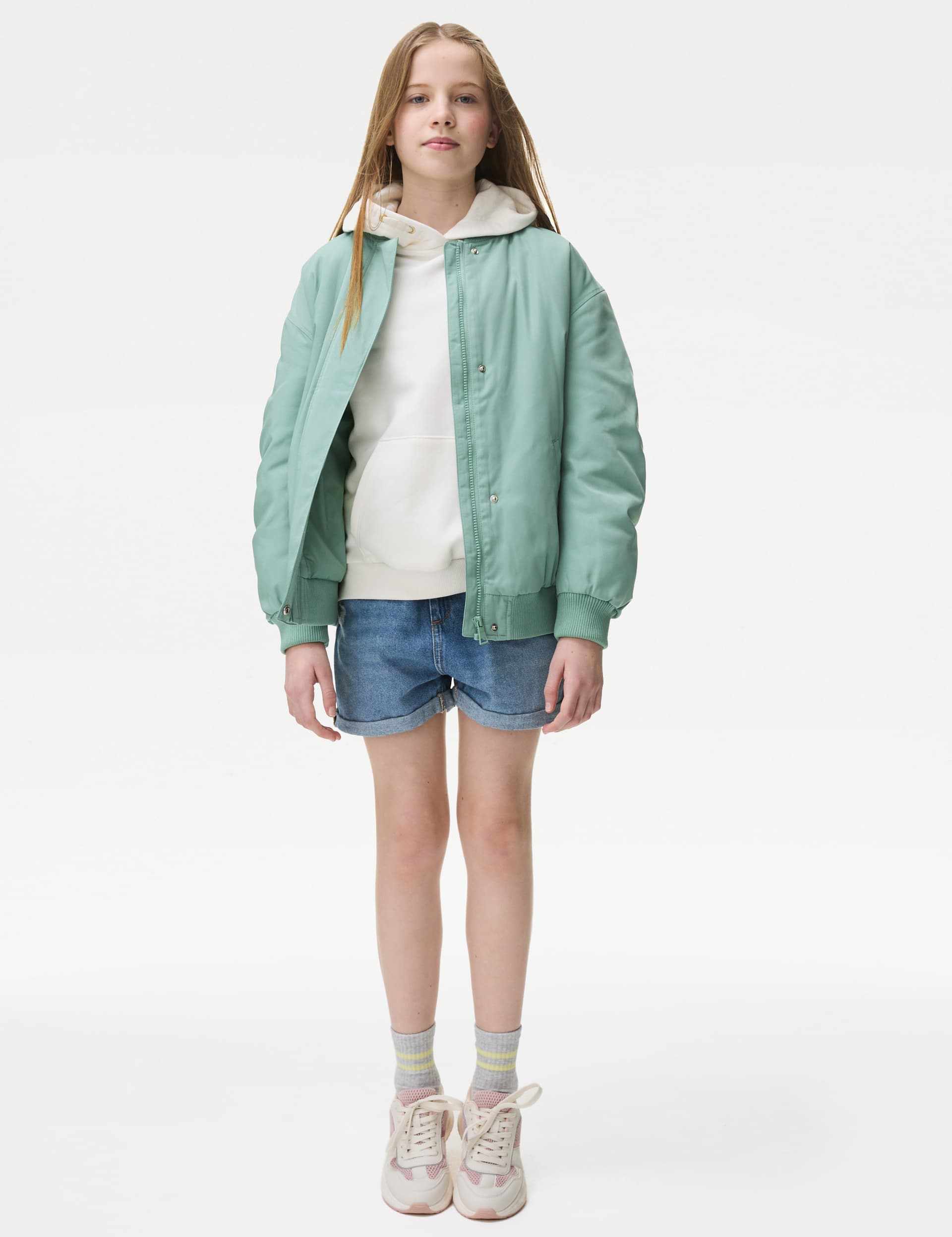 M&S Girls Satin Bomber Jacket (6-16 Yrs)