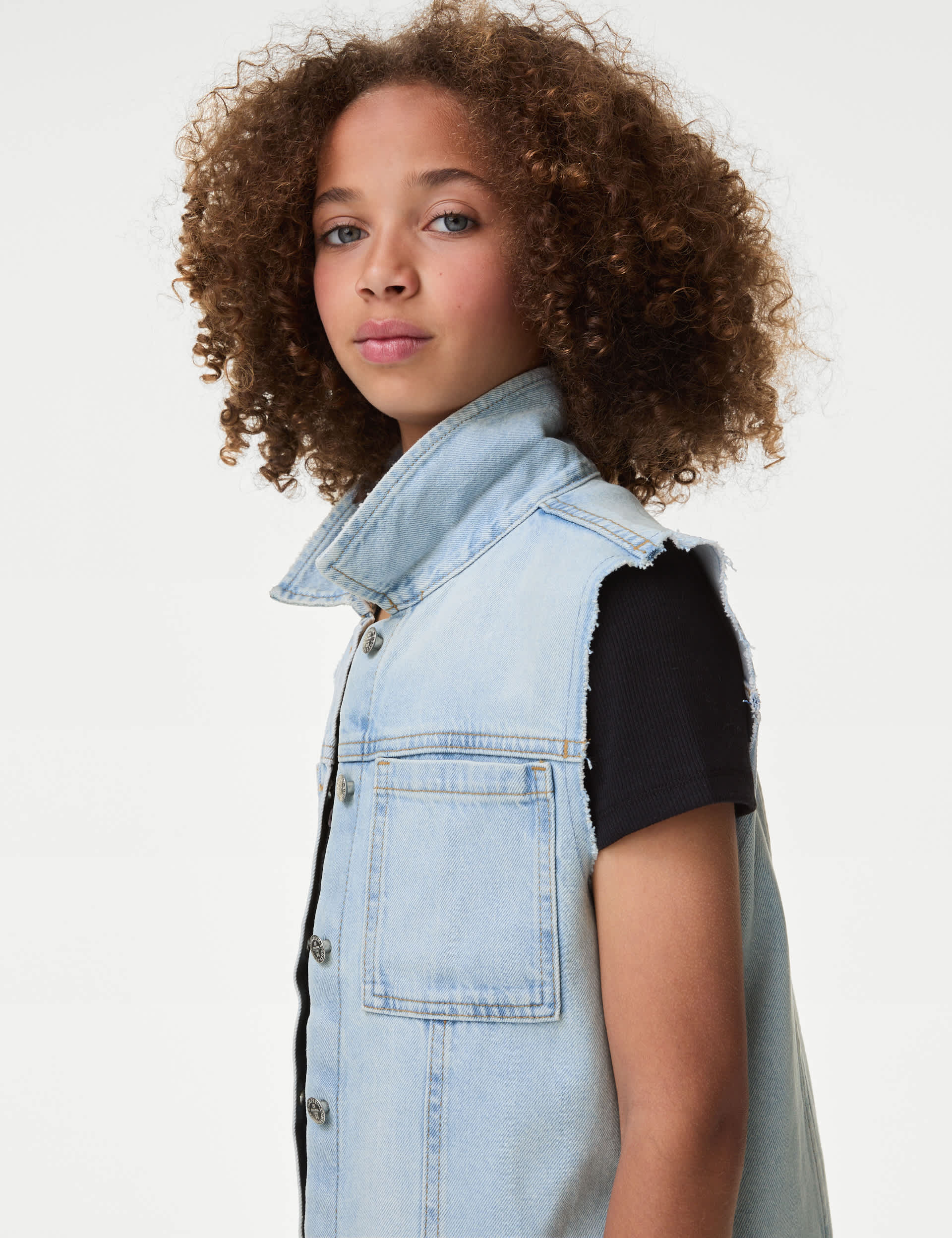M&S Girls Denim Gilet (6-16 Yrs)