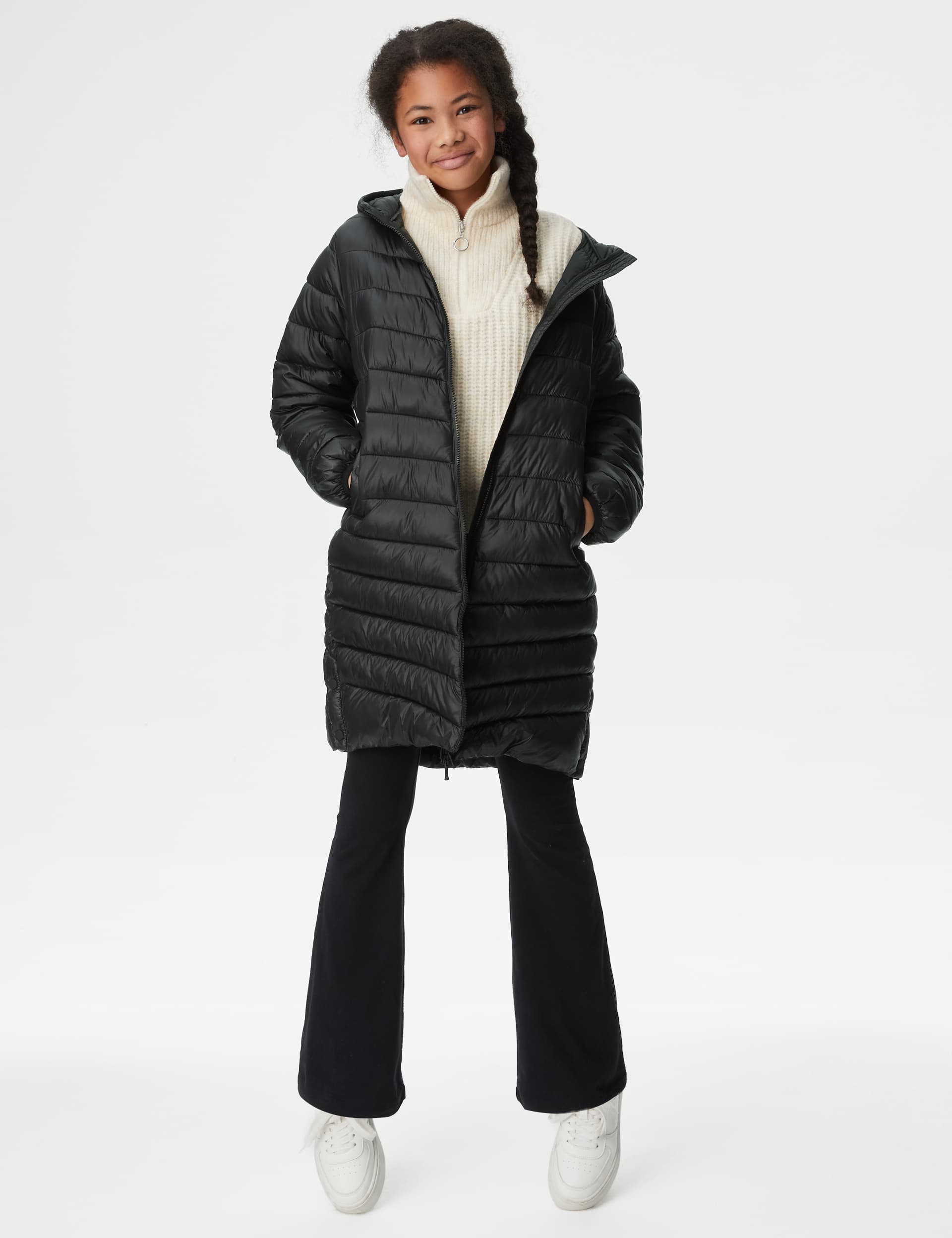 M&S Girls Longline Padded Coat (6-16 Yrs)