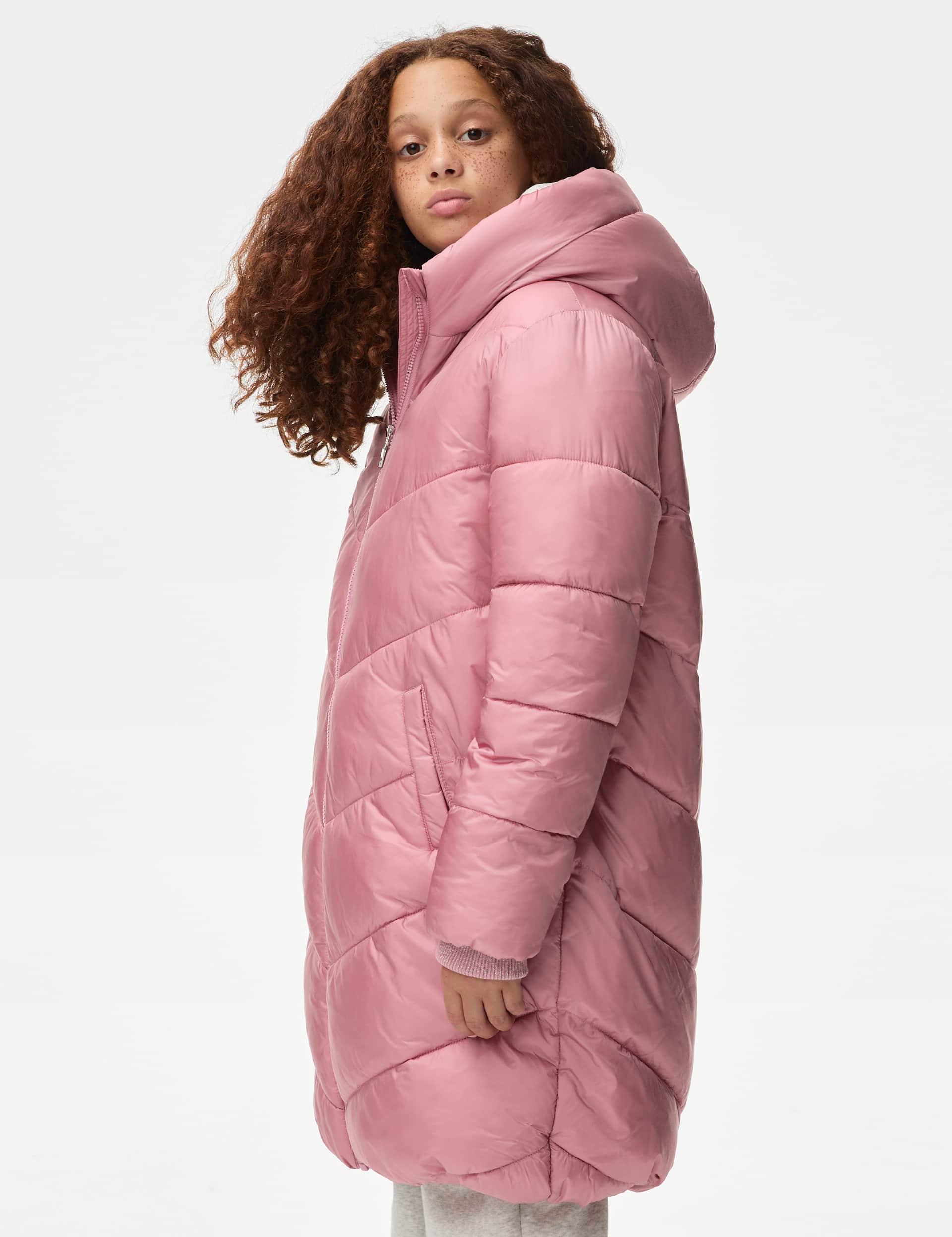 M&S Girls Longline Padded Coat (6-16 Yrs)