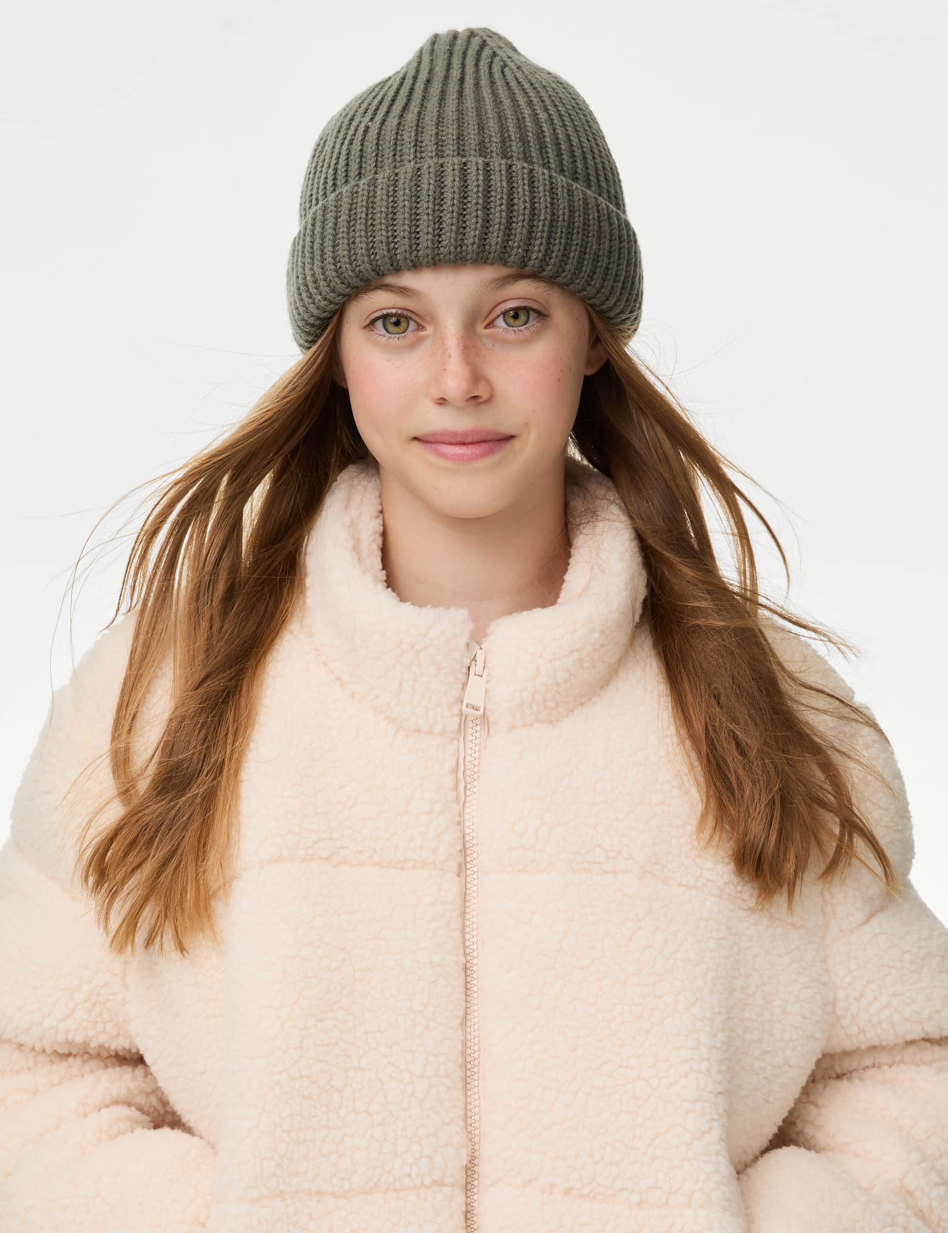 M&S Girls Borg Padded Jacket (6-16 Yrs)