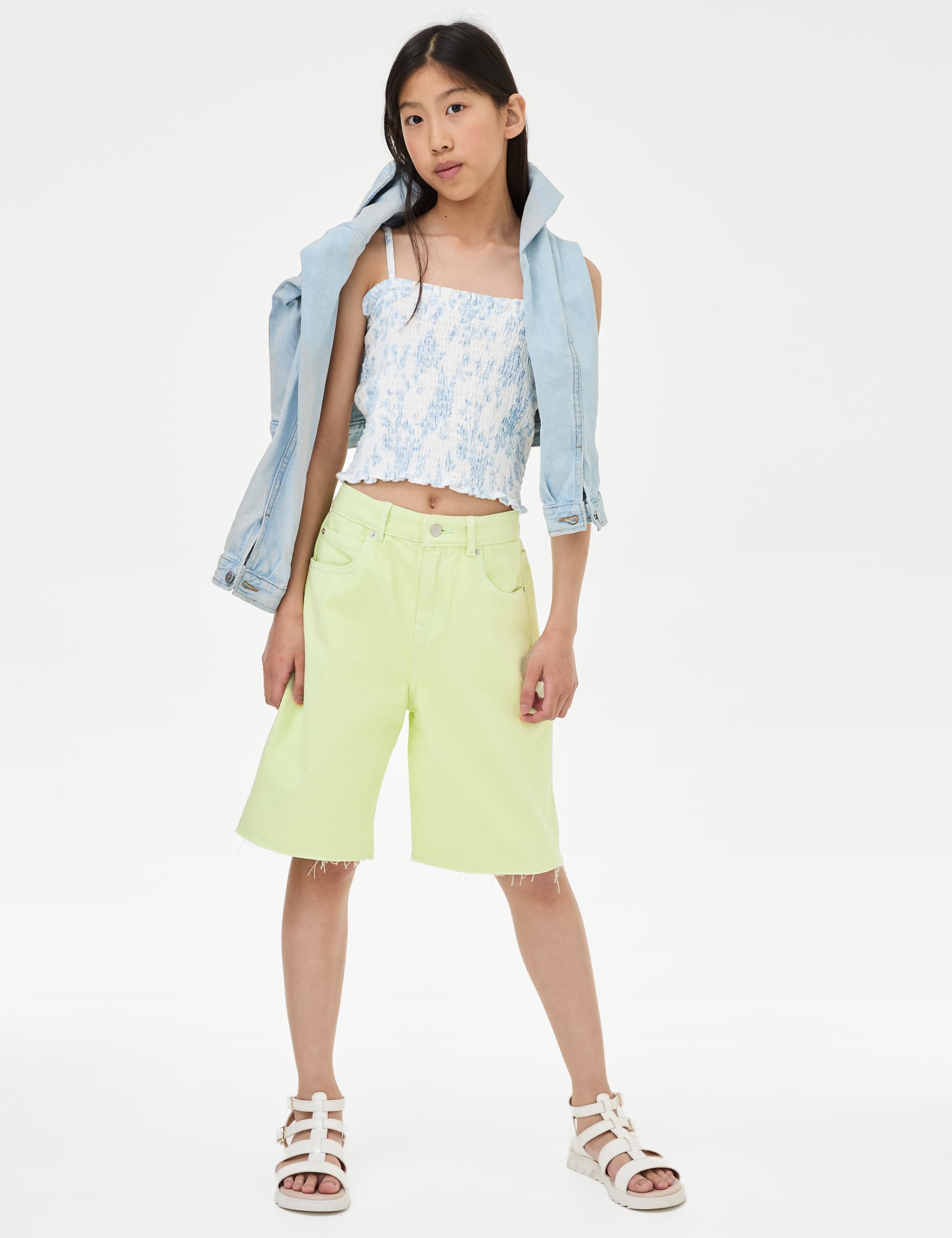 M&S Girls Denim Shorts (6-16 Yrs)