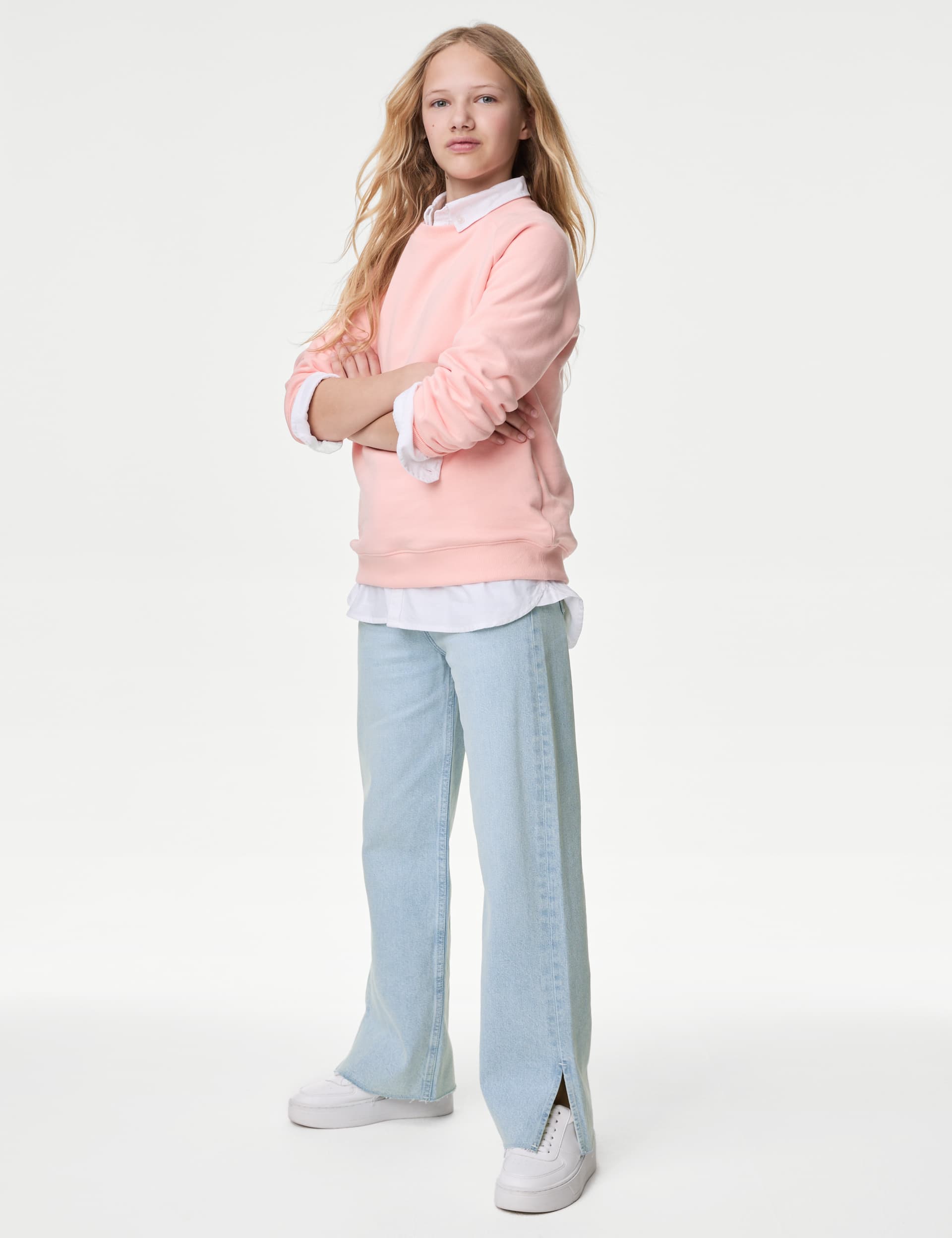 M&S Girls Pure Cotton Denim Jeans (6-16 Yrs)