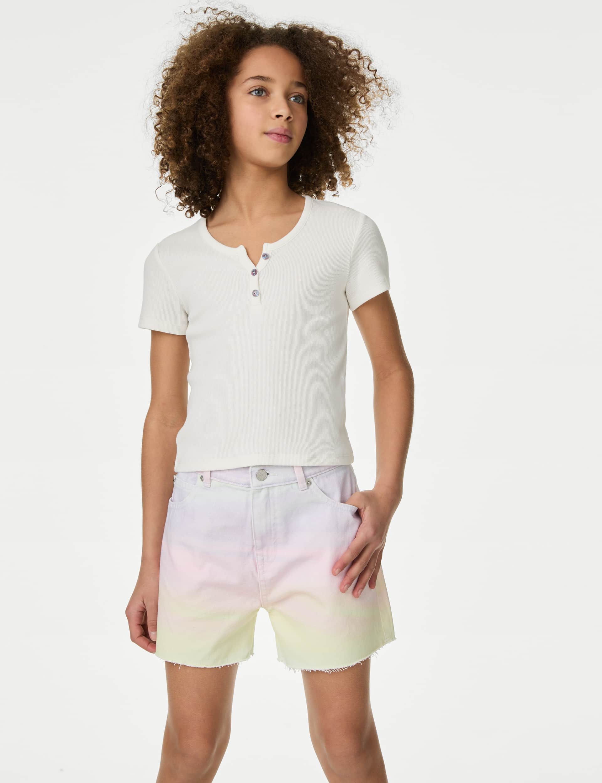 M&S Girls Pure Cotton Denim Shorts (6-16 Yrs)