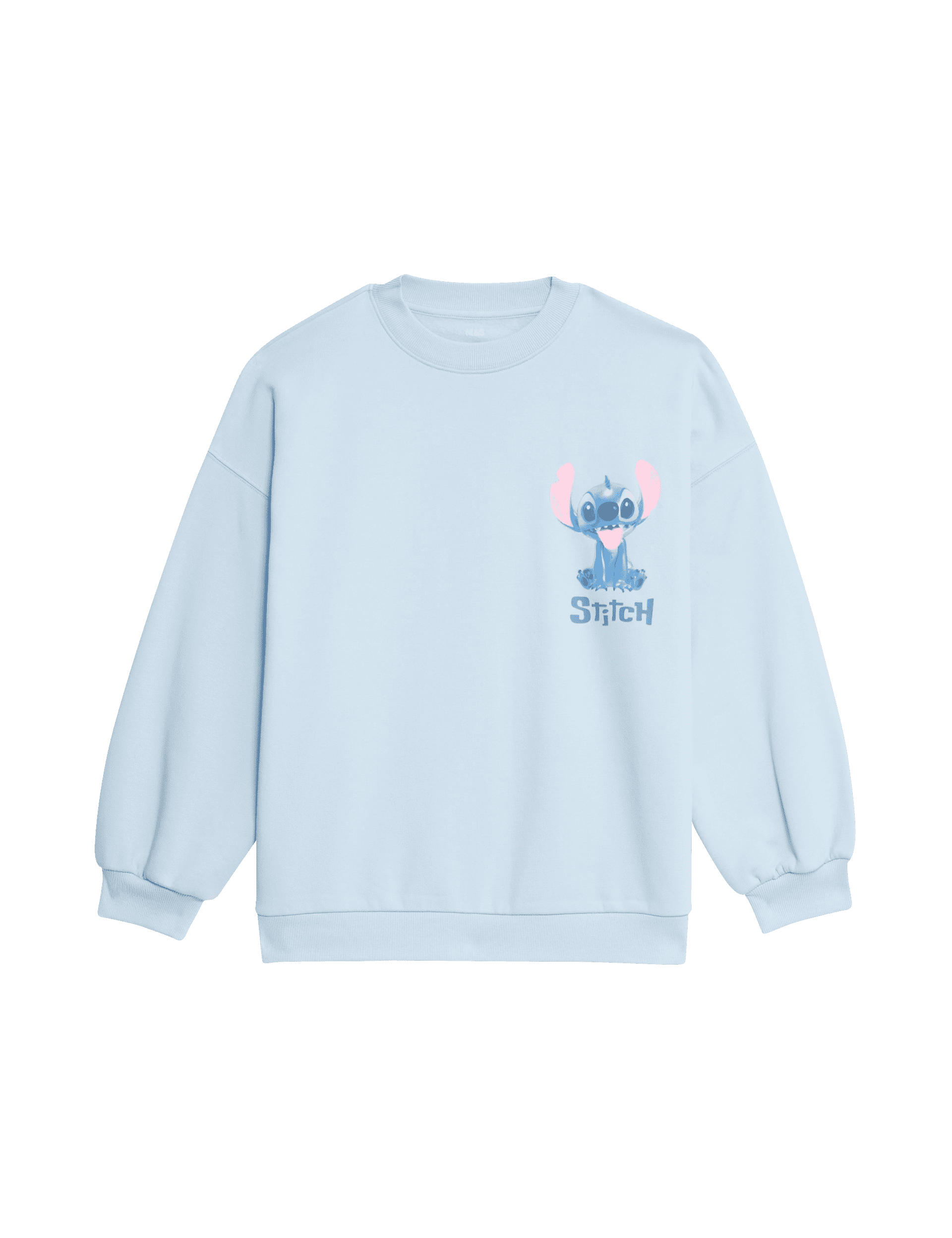 M&S Collection Girls Cotton Rich Lilo & Stitch Sweatshirt (6-16 Yrs) - 8-9 Y - Blue, Blue