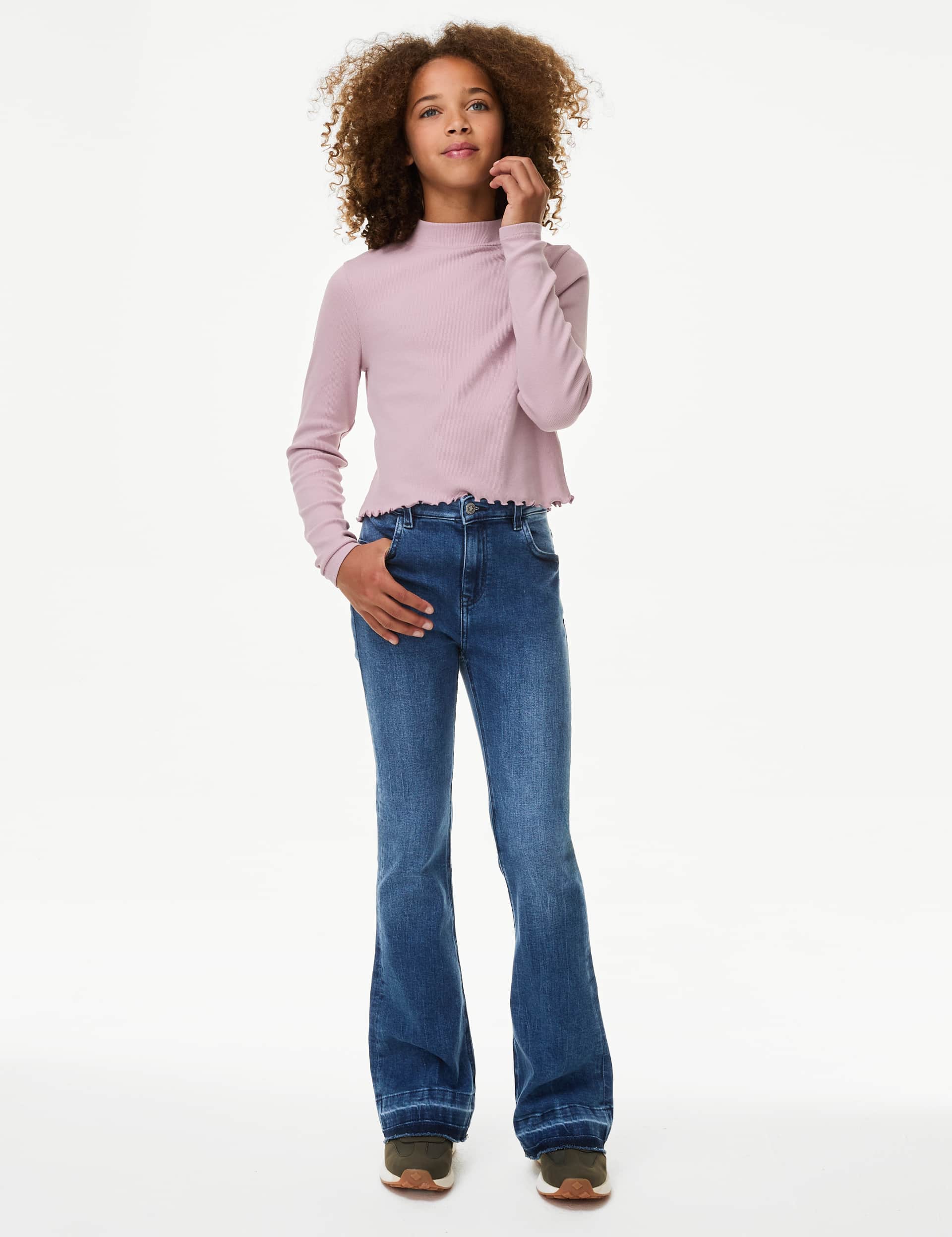 M&S Girls Denim Flared Jeans (6-16 Yrs)