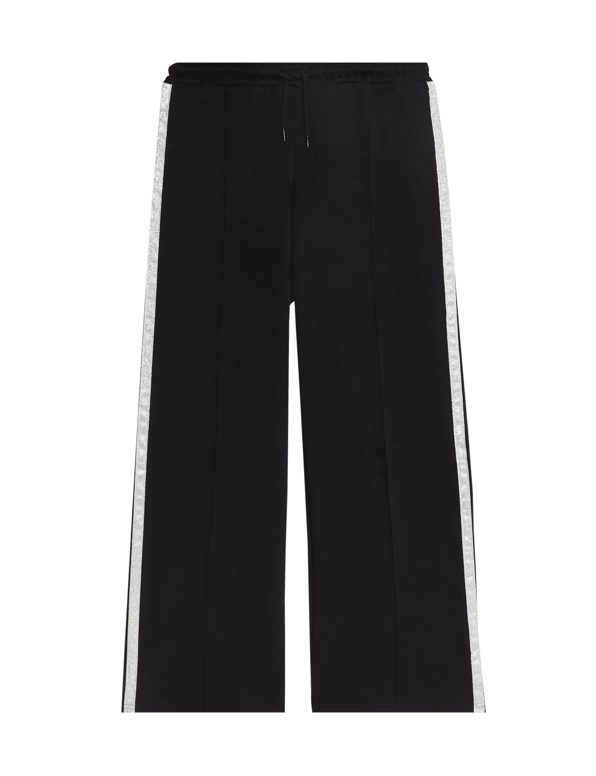 M&S Collection Girls Cotton Rich Side Stripe Joggers (6-16 Yrs) - 12-13 - Black, Black,Ecru