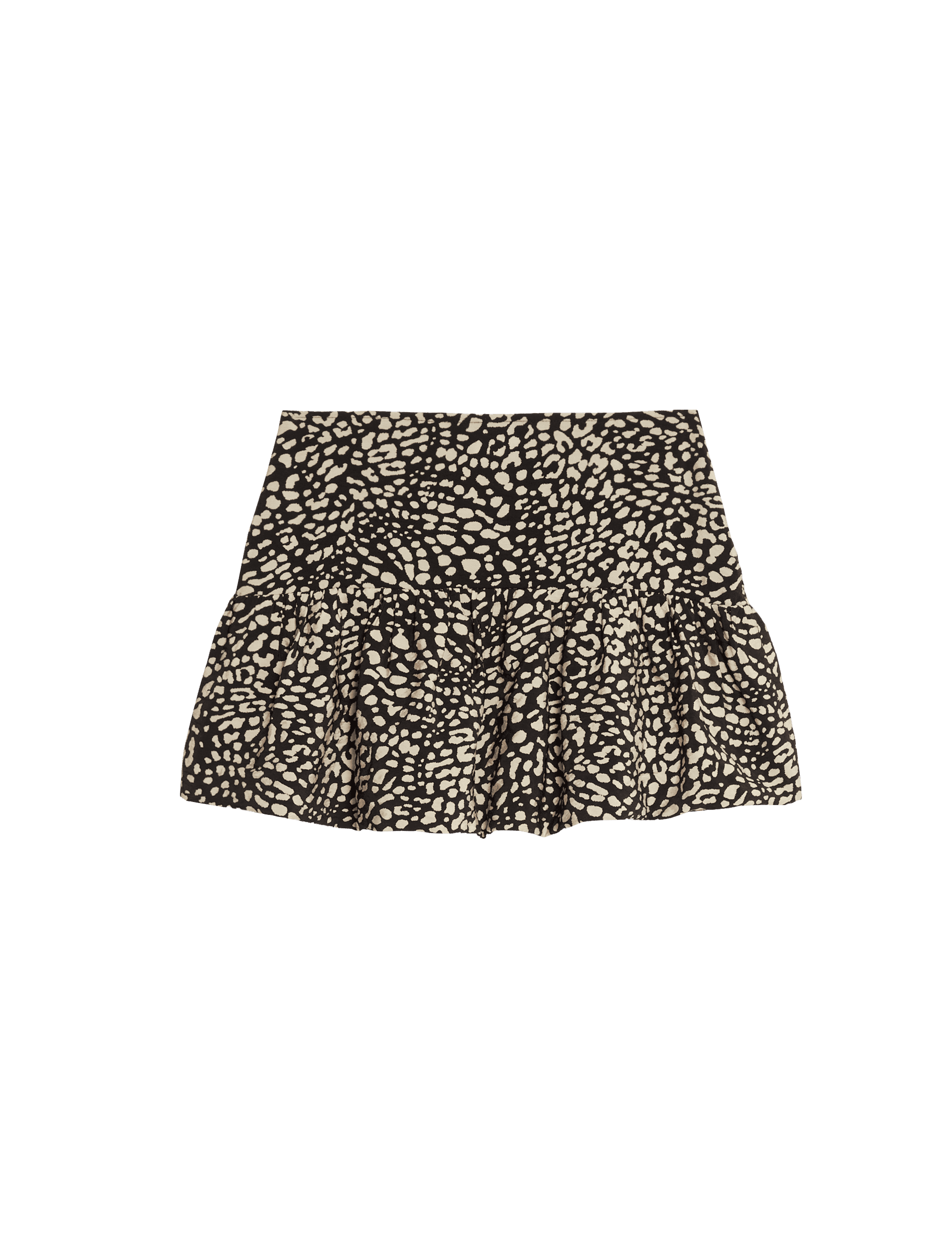 M&S Collection Girls Animal Print Ruffle Skirt (6-16 Yrs) - 12-13 - Black, Multi,Black