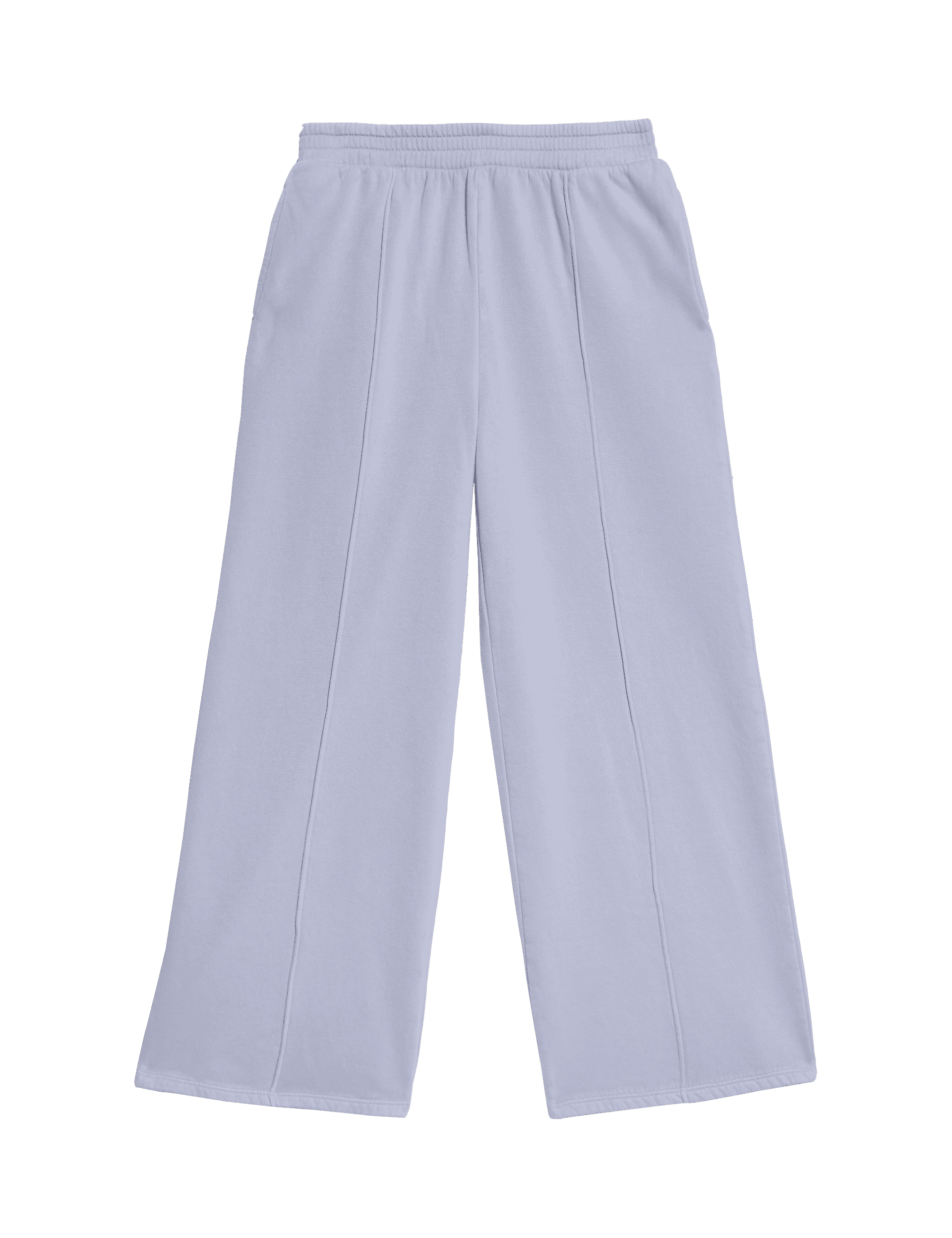 M&S Collection Girls Cotton Rich Wide Leg Joggers (6-16 Yrs) - 15-16 - Blue, Blue,Grey Marl