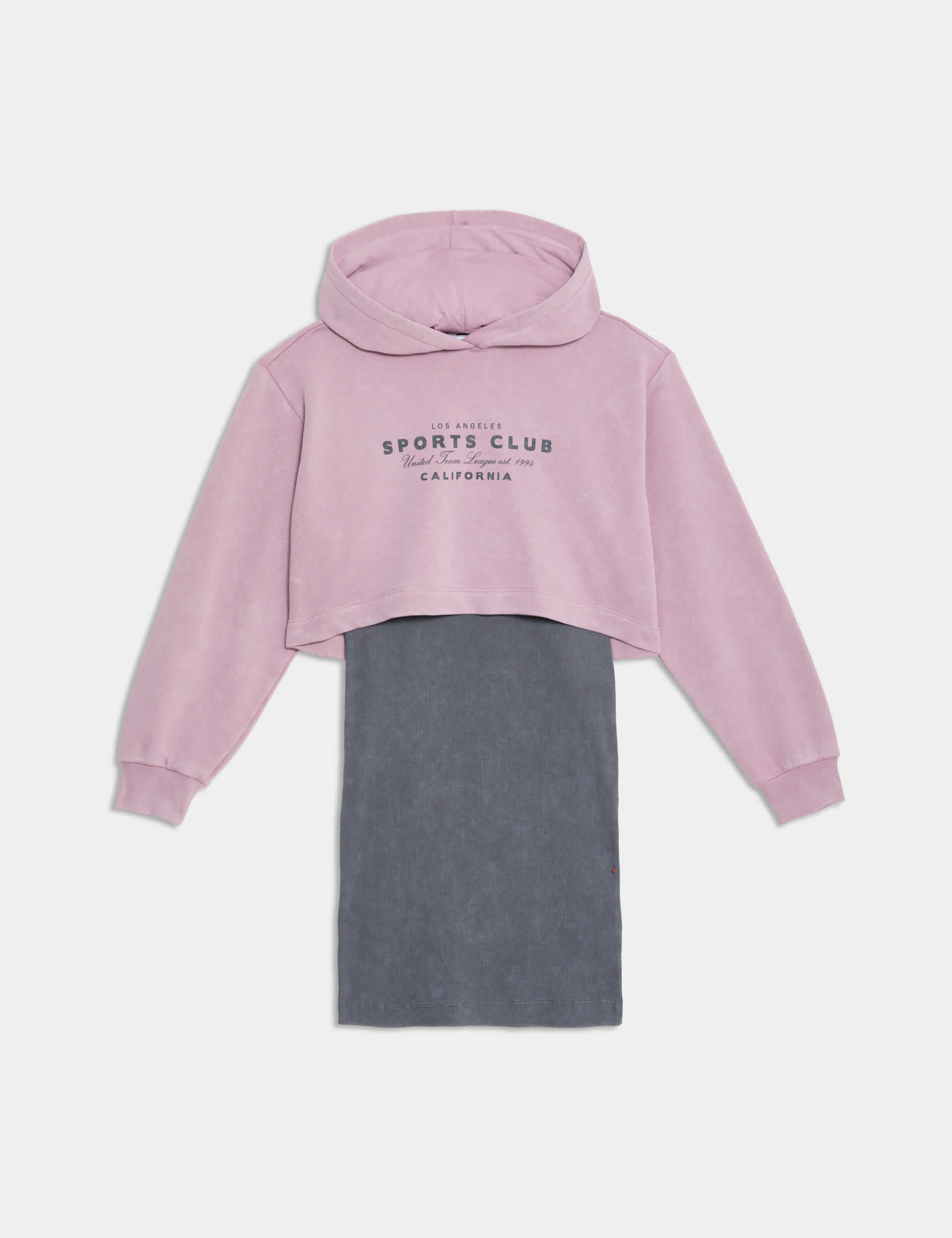 M&S Girls 2pc Paris Hoodie and Dress Outfit (6-16 Years)