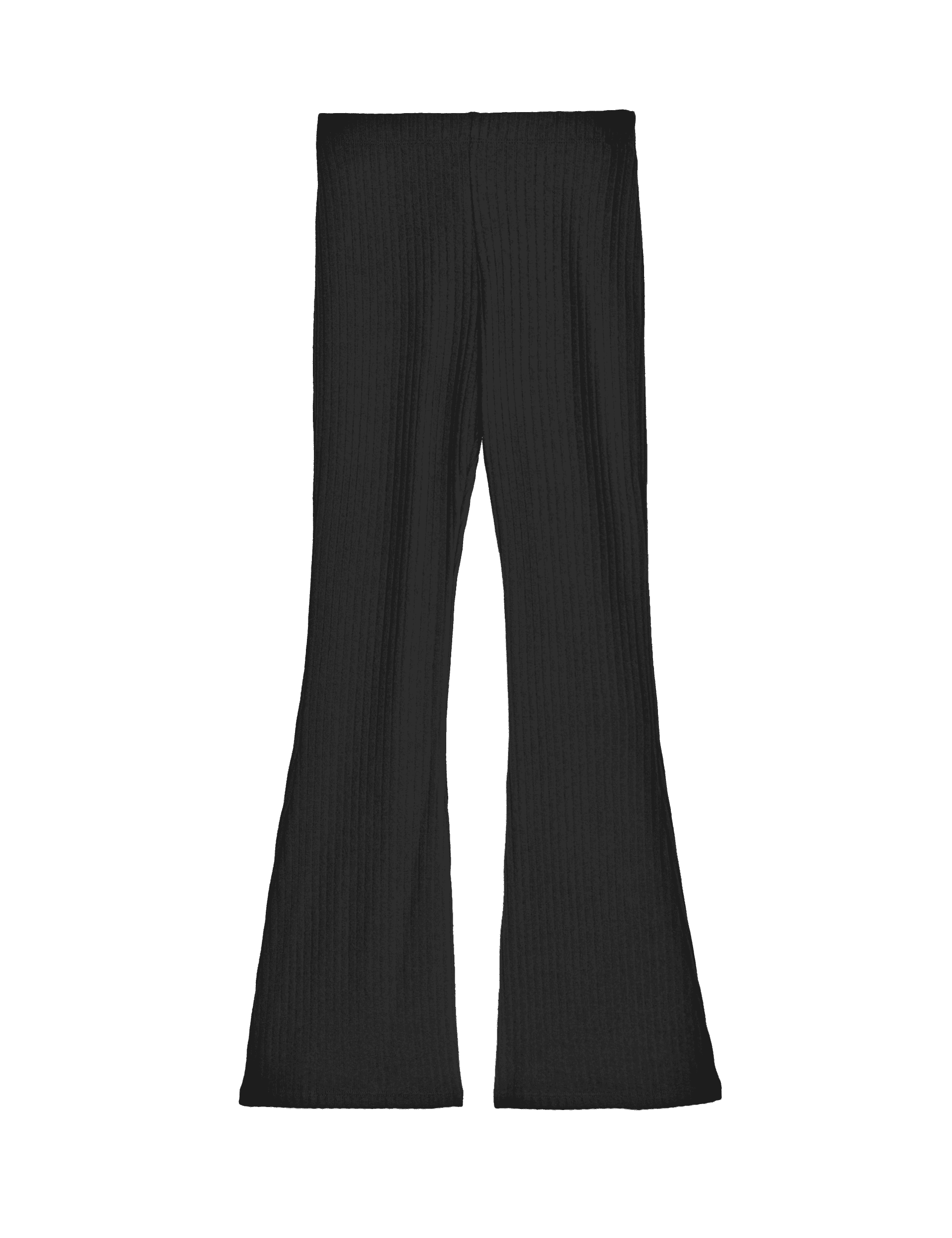 M&S Collection Girls Flared Ribbed Knitted Trousers (6-16 Yrs) - 8-9 Y - Black, Black