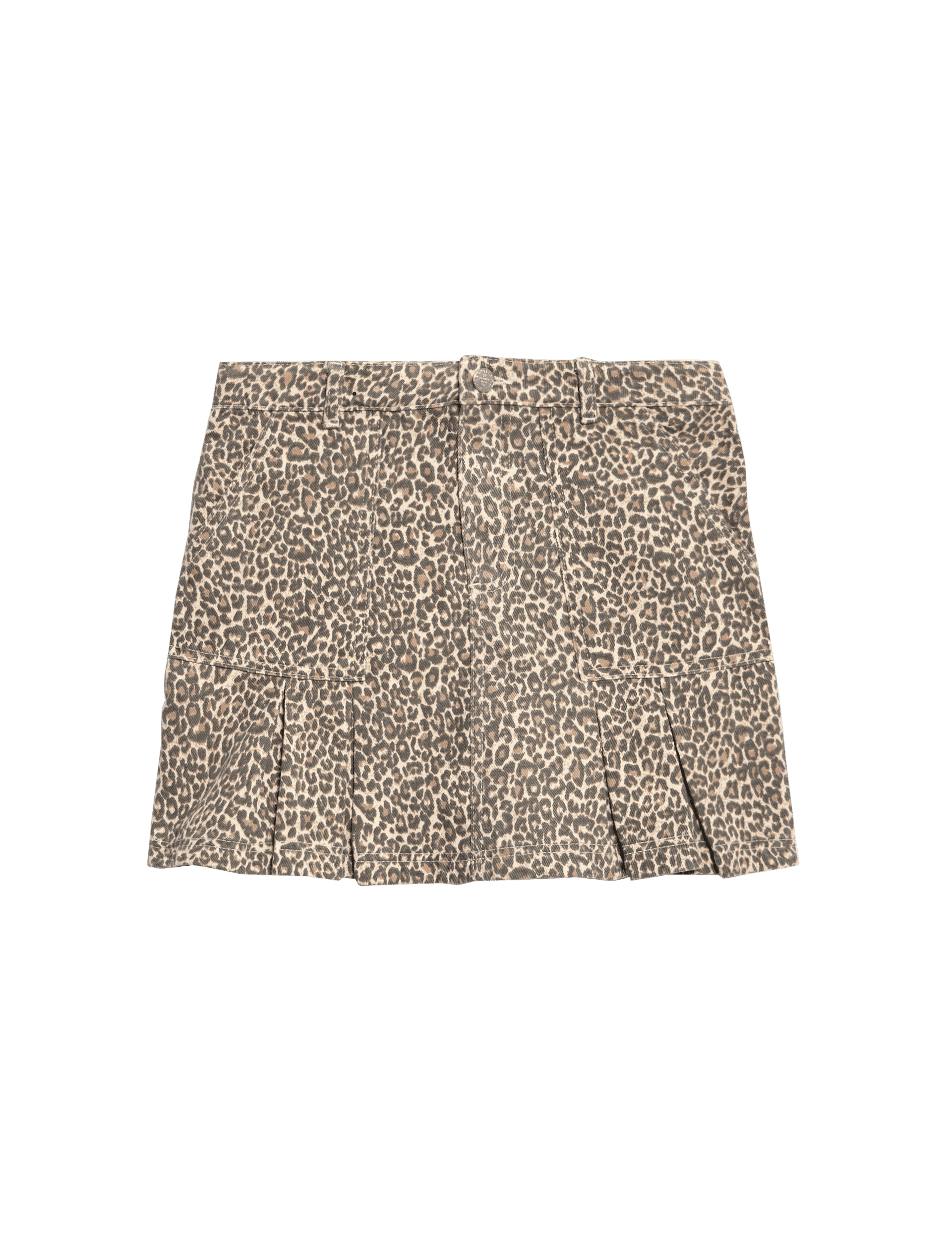 M&S Collection Girls Leopard Print Denim Skirt (2-16 Yrs) - 5-6 Y - Multi, Multi