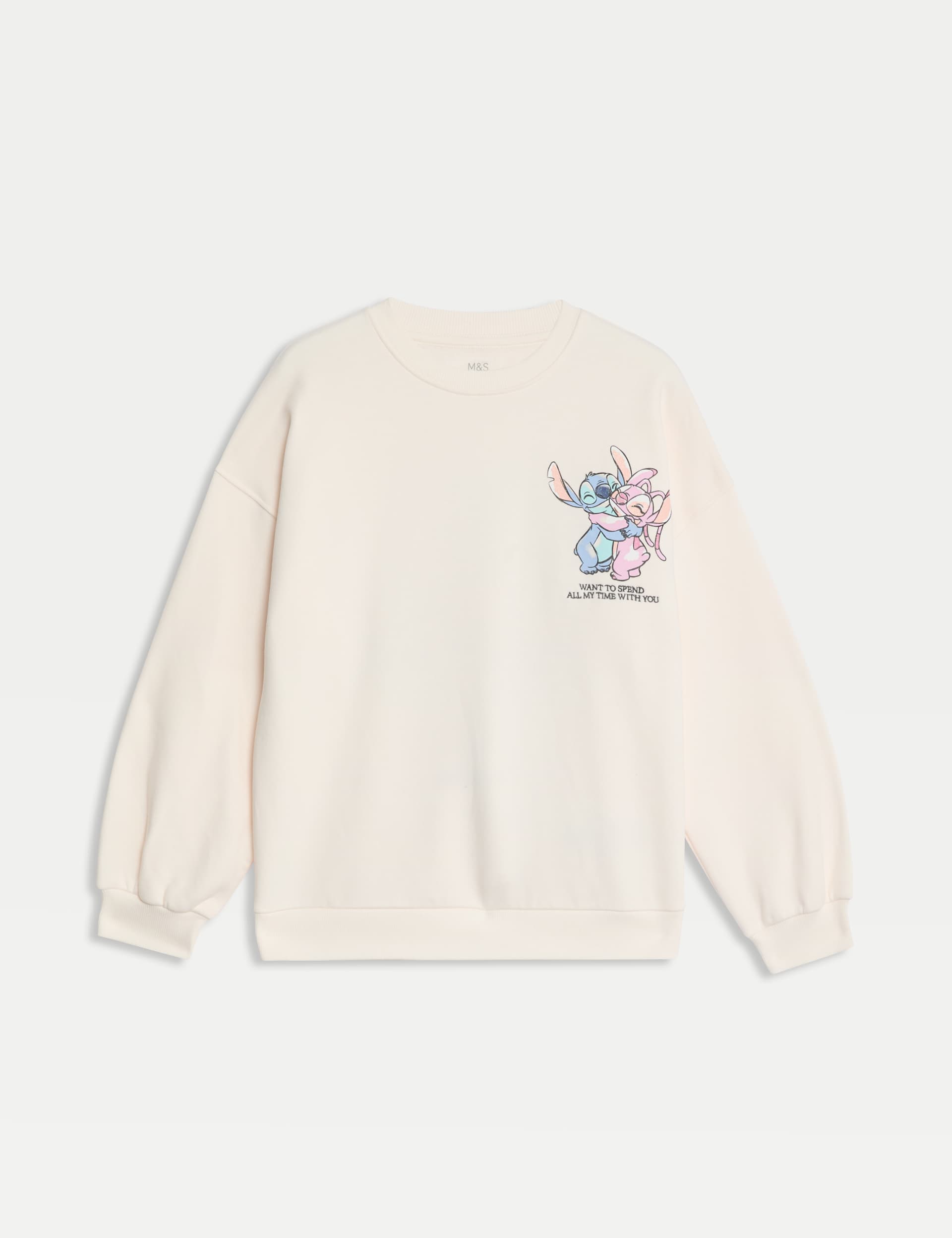 M&S Girls Pure Cotton Lilo and Stitch  Sweatshirt (6-16 Yrs)