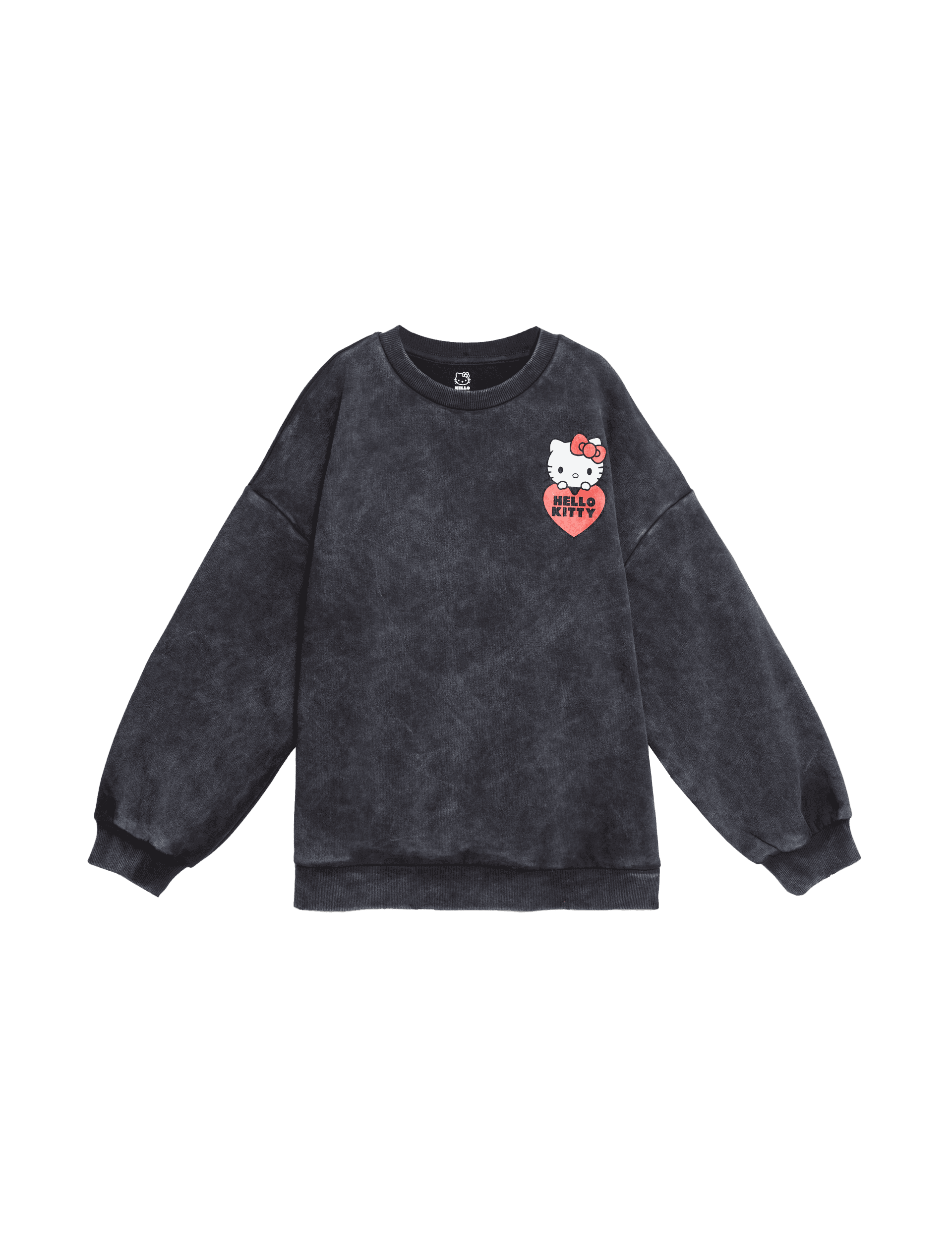 M&S Collection Girls Cotton Rich Hello Kitty Sweatshirt (6-16 Yrs) - 14-15 - Carbon, Carbon