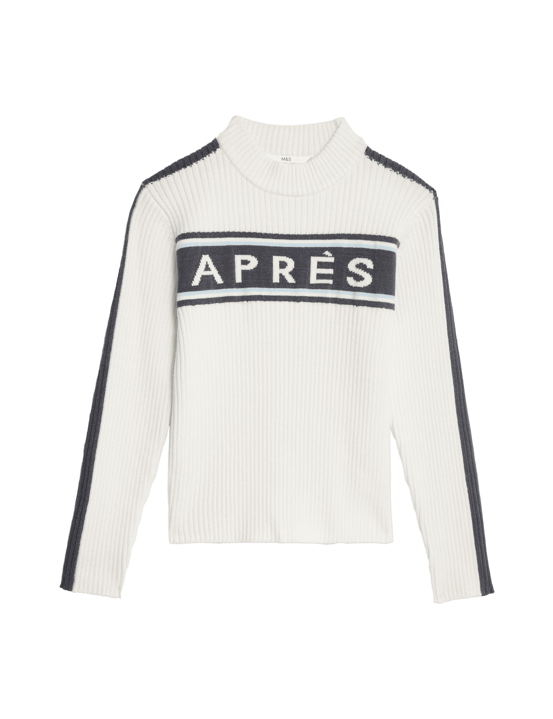 M&S Collection Girls Apres Ski Knitted Jumper (6-16 Yrs) - 7-8 Y - Ecru, Ecru