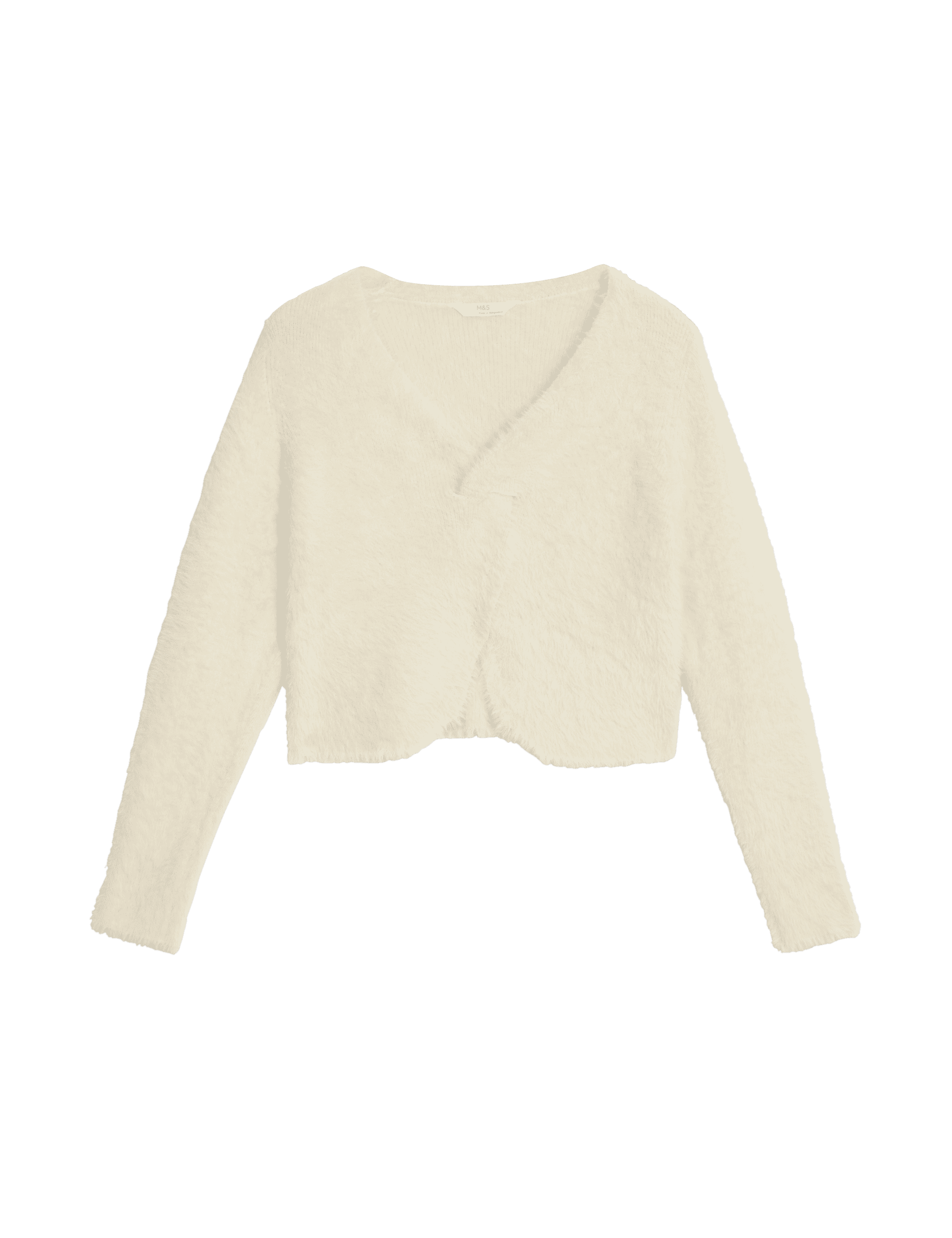 M&S Collection Girls Fluffy Jumper (6-16 Yrs) - 12-13 - Cream, Cream,Black