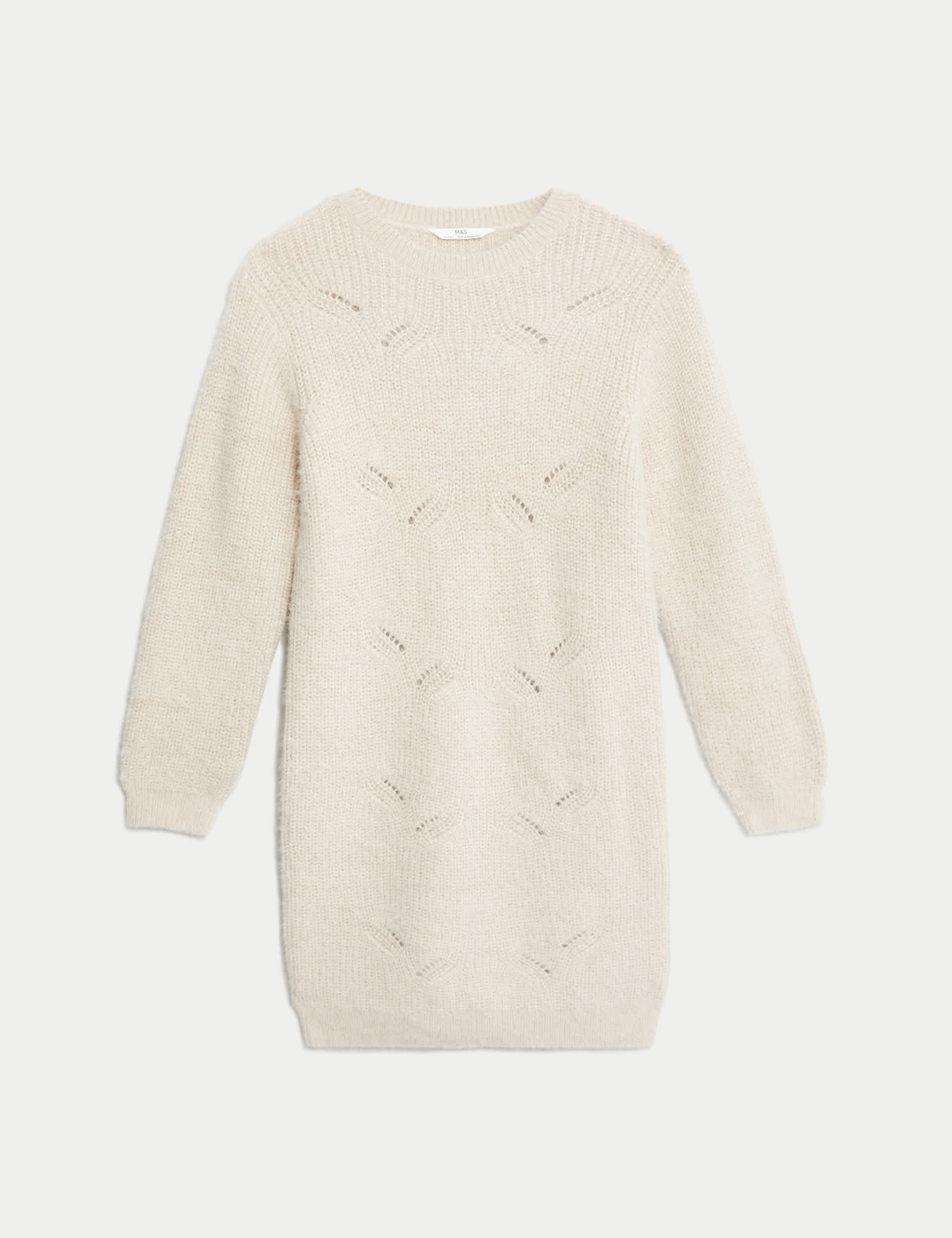 M&S Girls Fluffy Knit Dress (6-16 Yrs)
