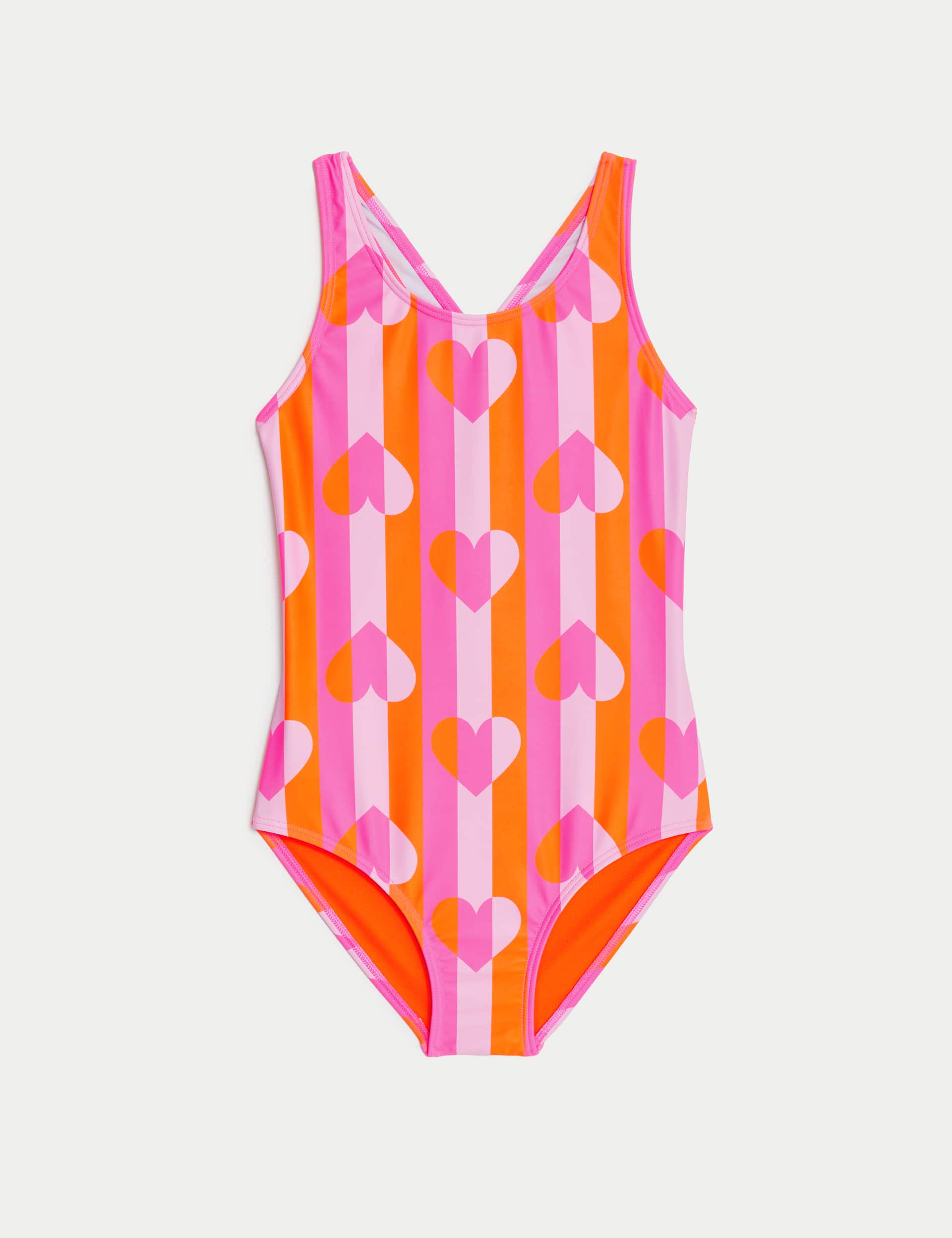 M&S Girls Printed Swimsuit (6-16 Yrs) - 15-16 - Pink Mix, Pink Mix