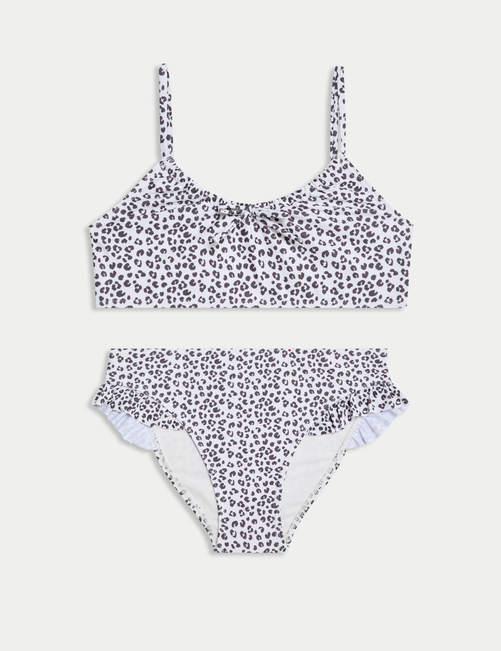 M&S Collection Girls 2pc Leopard Bikini (6-16 Yrs) - 15-16 - Multi, Multi