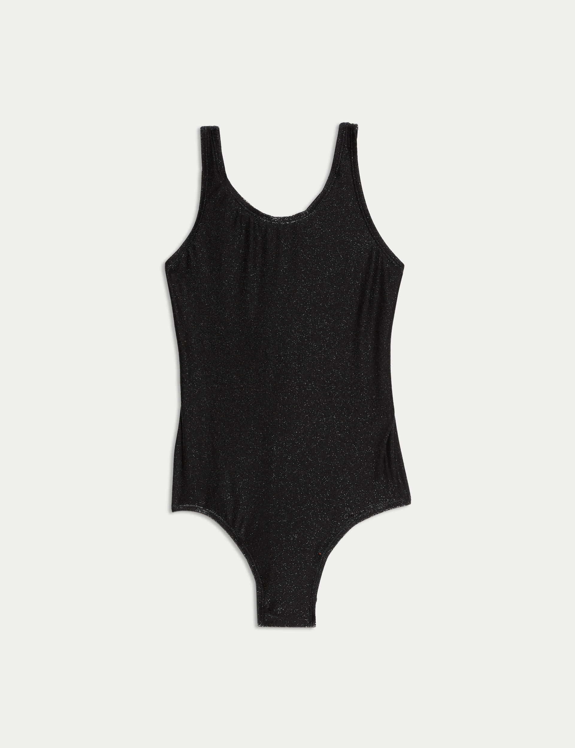 M&S Collection Girls Glitter Swimsuit (6-16 Yrs) - 15-16 - Black Mix, Black Mix