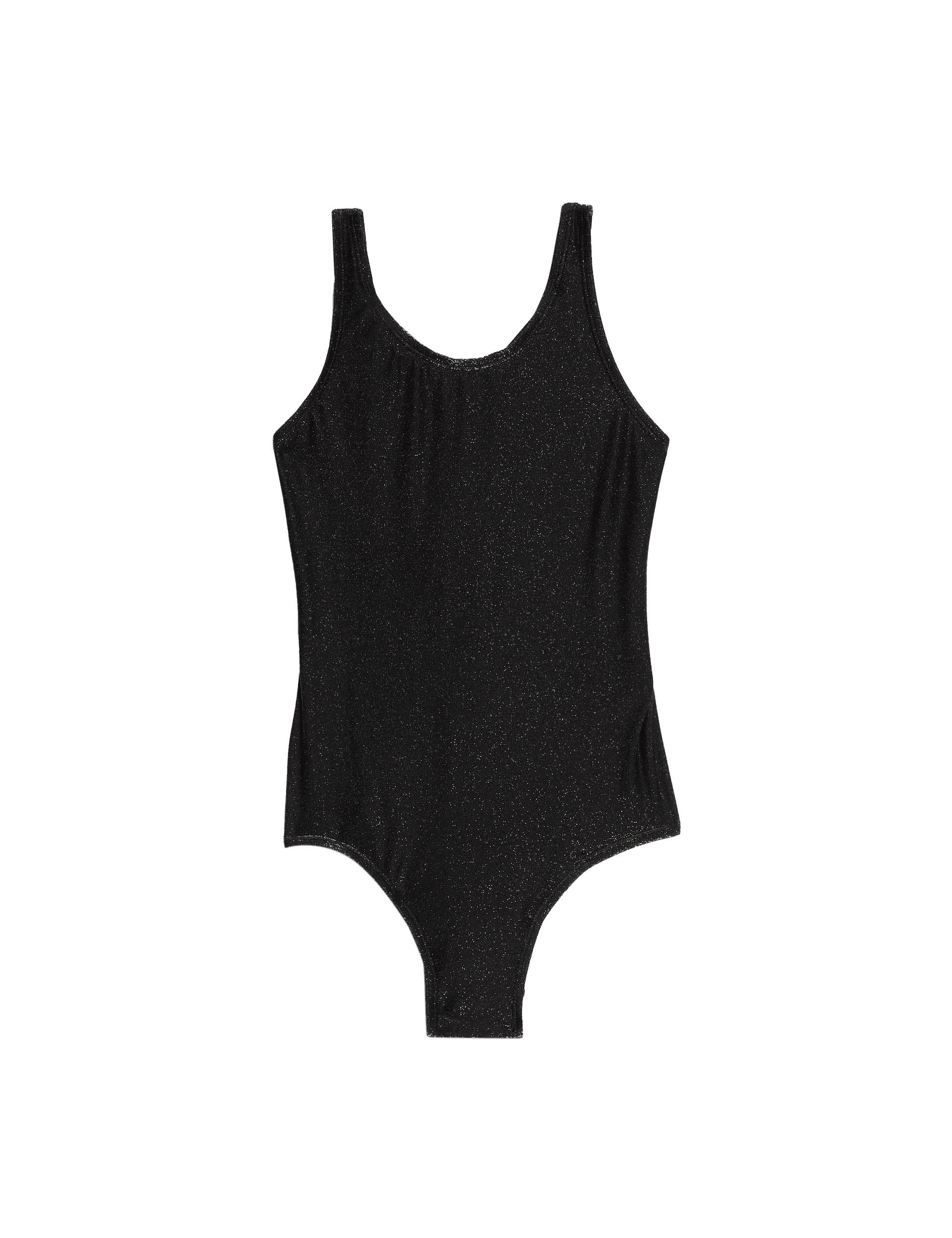 M&S Collection Girls Glitter Swimsuit (6-16 Yrs) - 12-13 - Black Mix, Black Mix