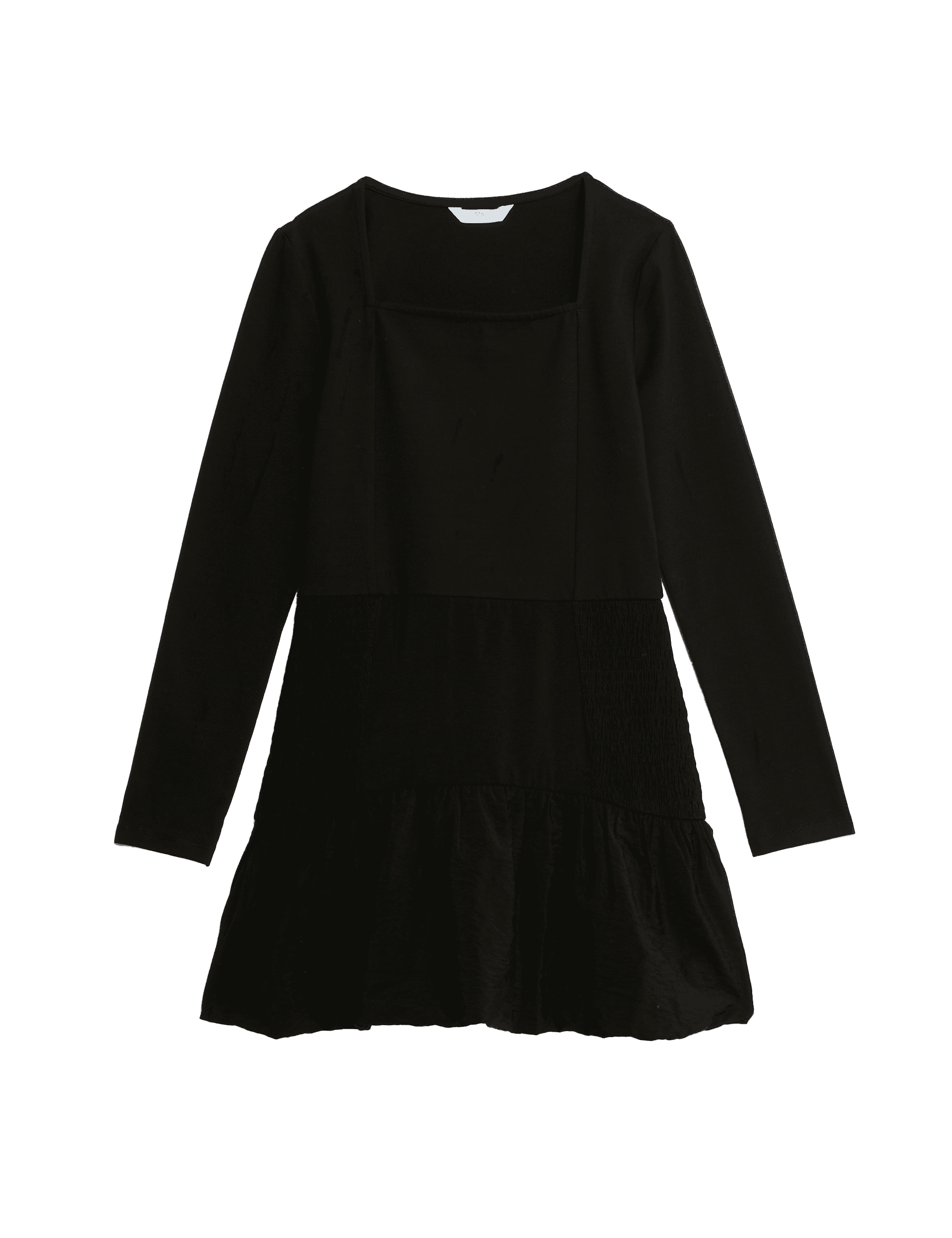 M&S Collection Girls Cotton Rich Puff Ball Dress (6-16 Yrs) - 11-12 - Black, Black