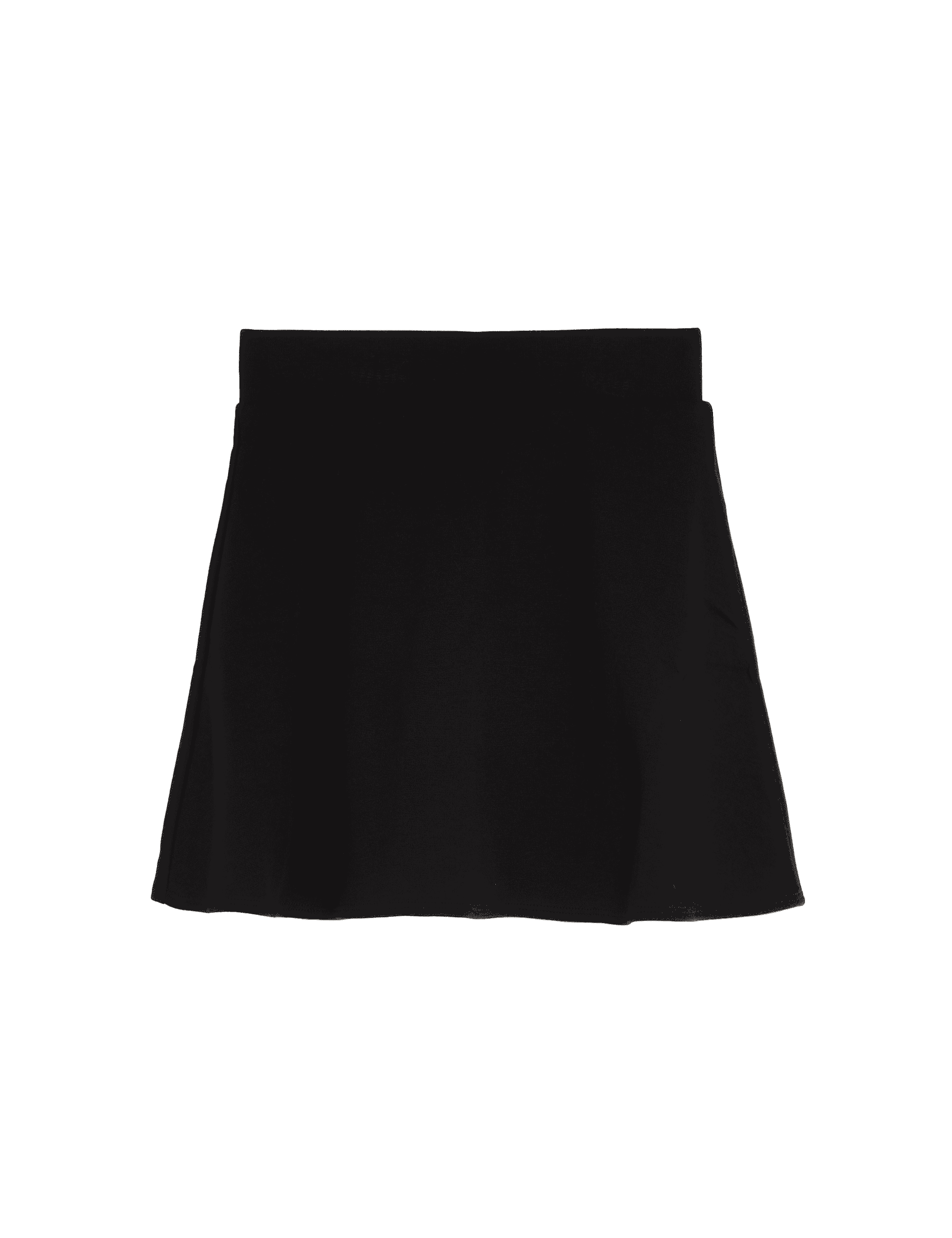 M&S Collection Girls Jersey School Skort (2-18 Yrs) - 8-9 Y - Black, Black,Grey