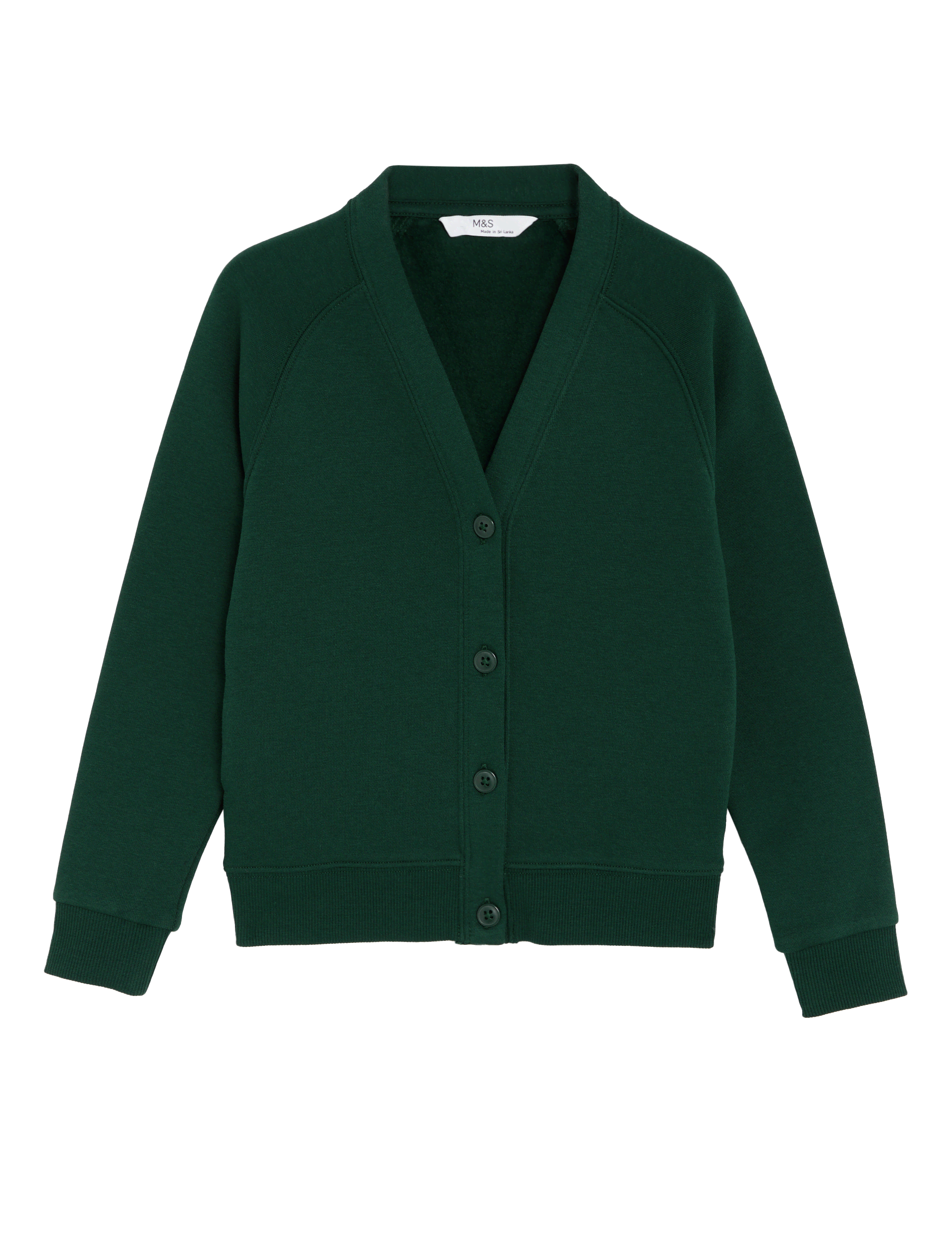 M&S Collection Girls Jersey School Cardigan (2-18 Yrs) - 17-18 - Bottle Green, Royal Blue,Bottle Gre