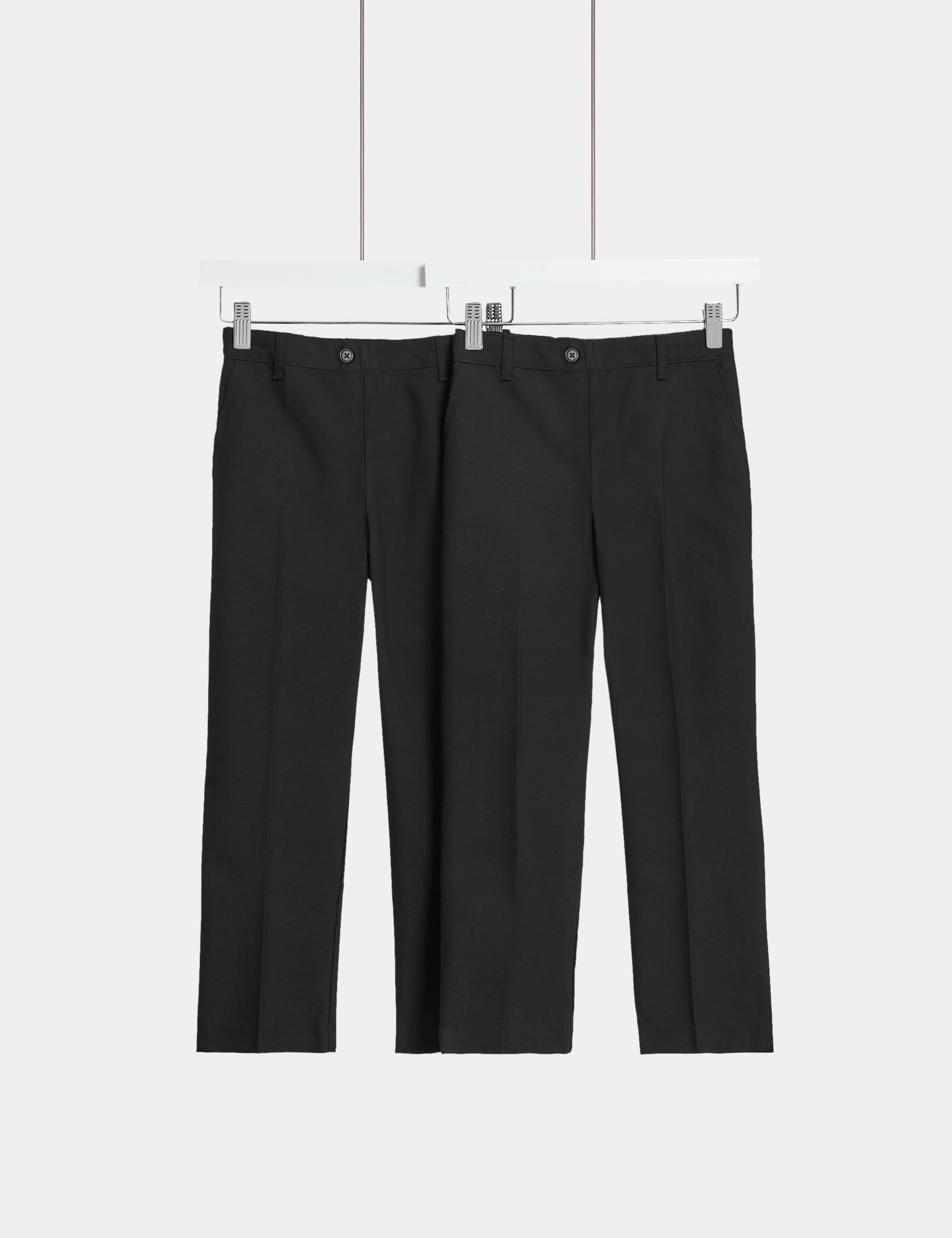 M&S Girls 2-Pack Easy Dressing School Trousers (3-18 Yrs)