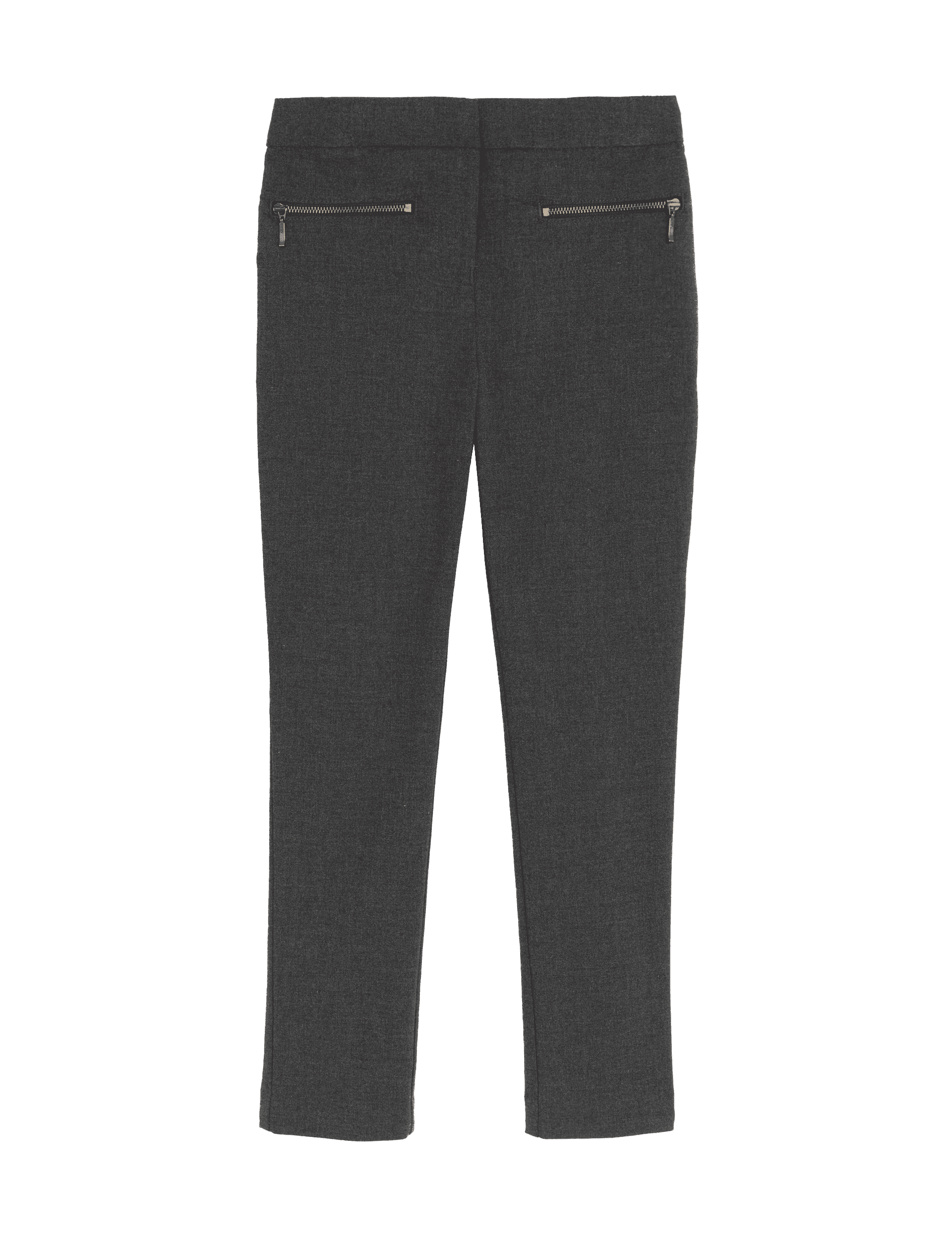 M&S Collection Girls Super Skinny Leg Zip School Trousers (2-18 Yrs) - 9-10Y - Grey, Grey,Black