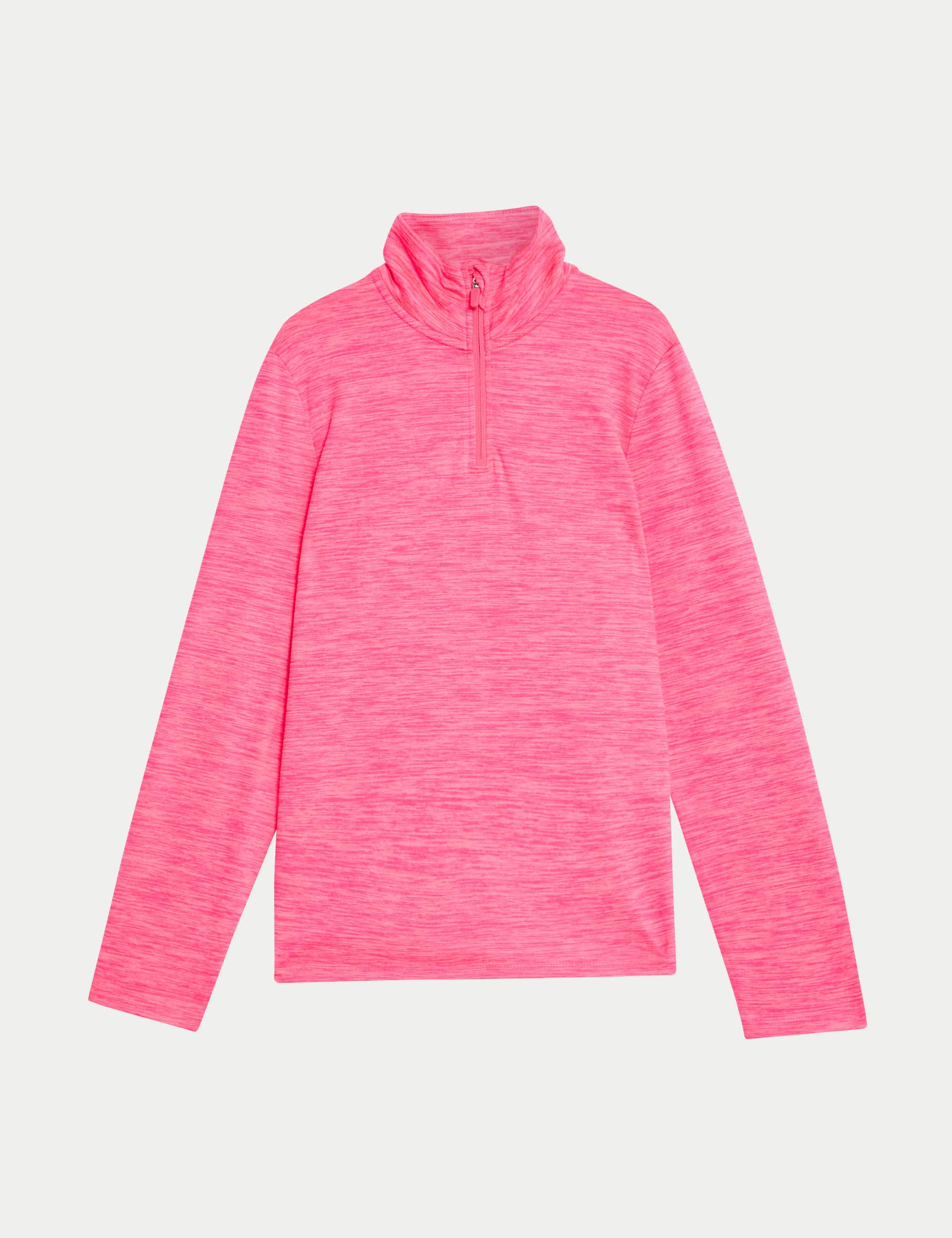 Goodmove Girls Half Zip Sports Top (6-16 Yrs) - 8-9 Y - Pink, Pink