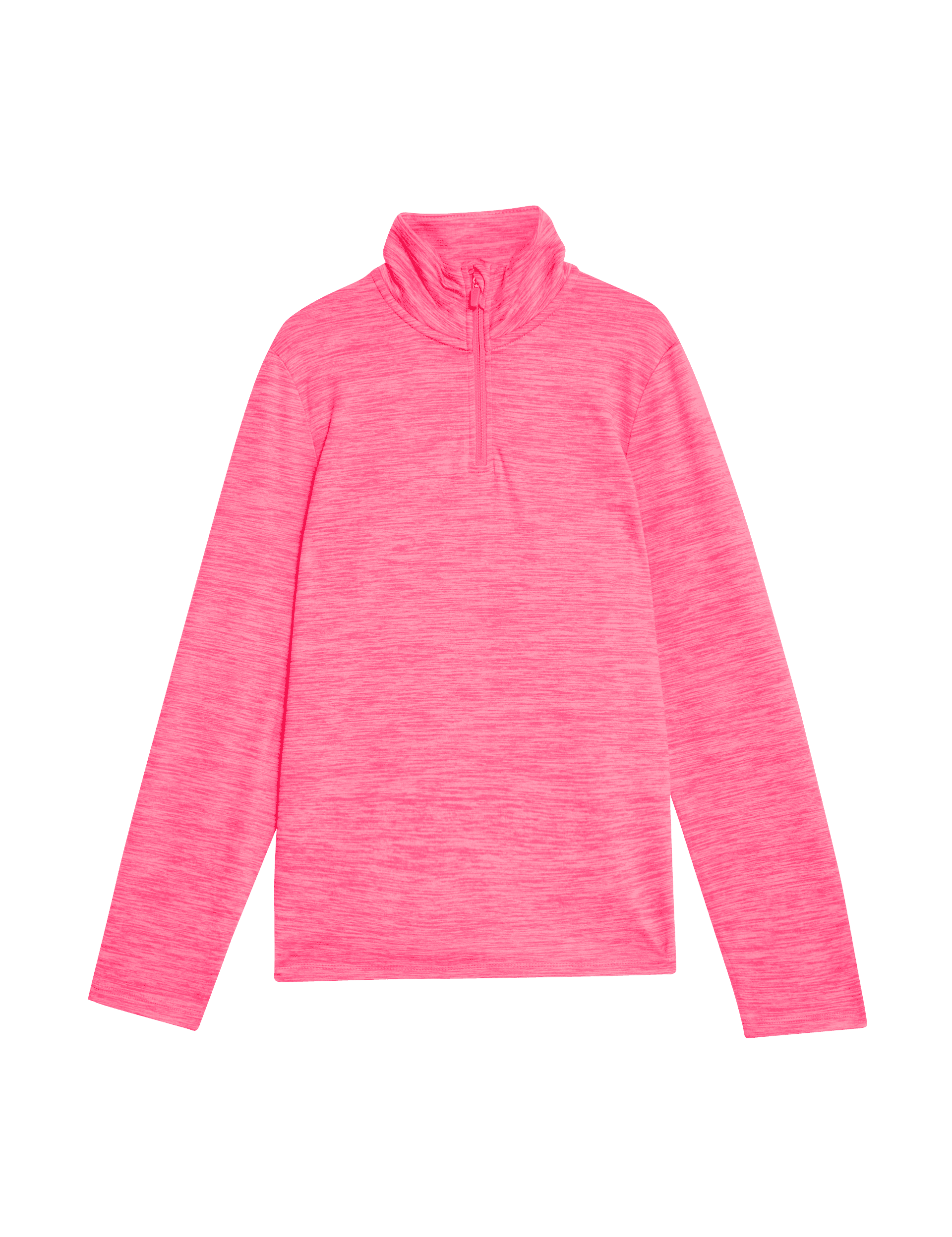 Goodmove Girls Half Zip Sports Top (6-16 Yrs) - 10-11 - Pink, Pink